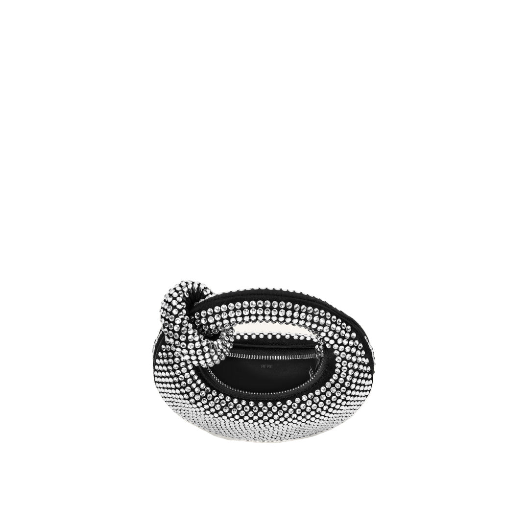JW PEI Abacus Artificial Crystal Mini Top Handle Bag - Black