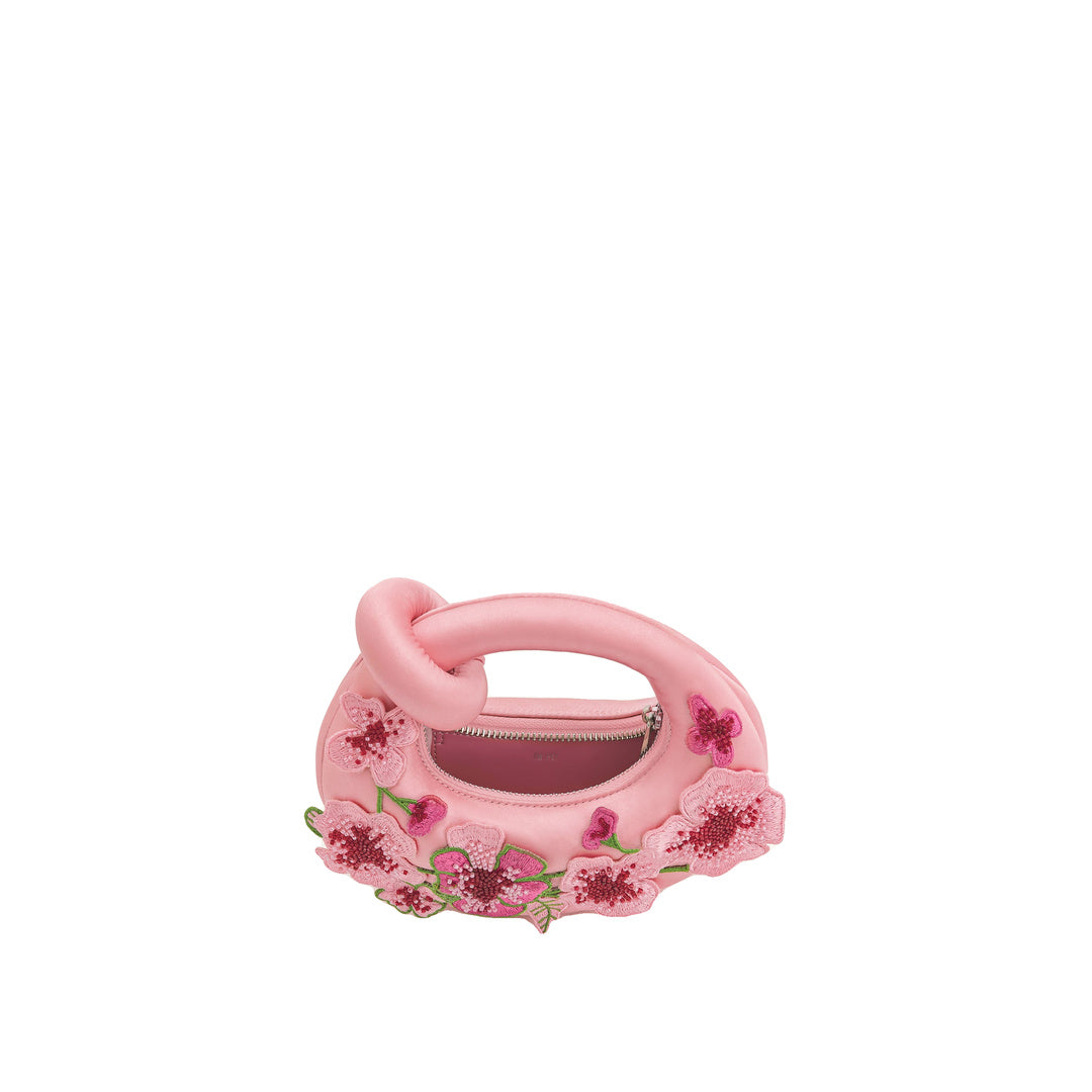 JW PEI Abacus Embroidered Floral Mini Top Handle Bag - Pink
