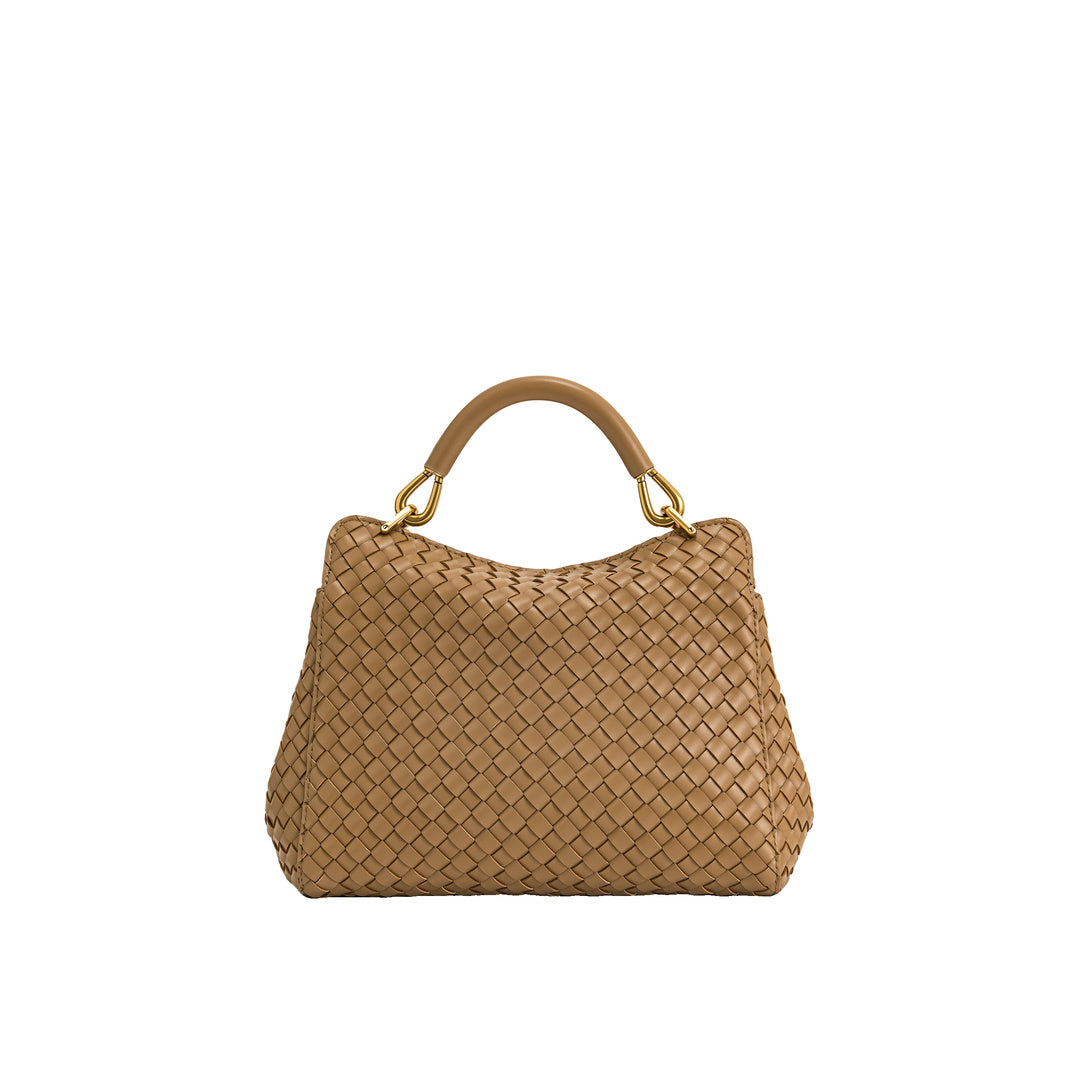 JW PEI Lucia Classic Top Handle Woven Bag - Brown