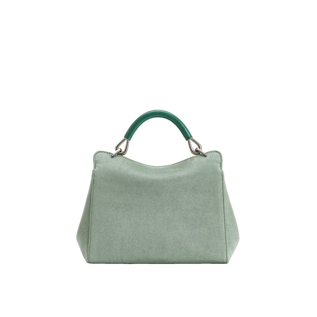 JW PEI Lucia Classic Faux Suede Top Handle Bag - Matcha Green