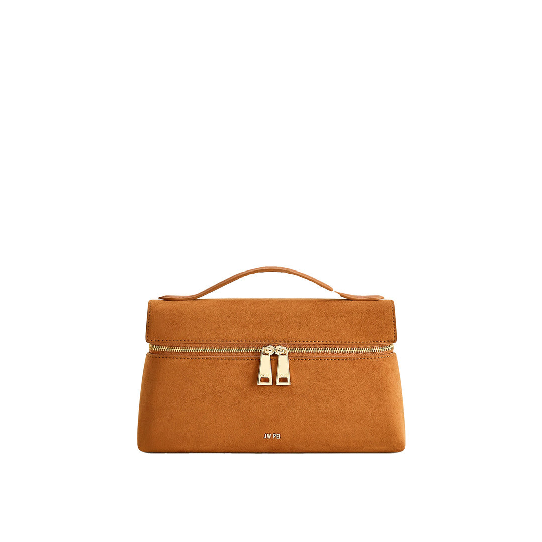 JW PEI Thea Faux Suede Top Handle Bag - Camel