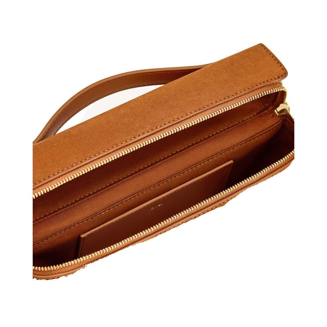 JW PEI Thea Faux Suede Top Handle Bag - Camel