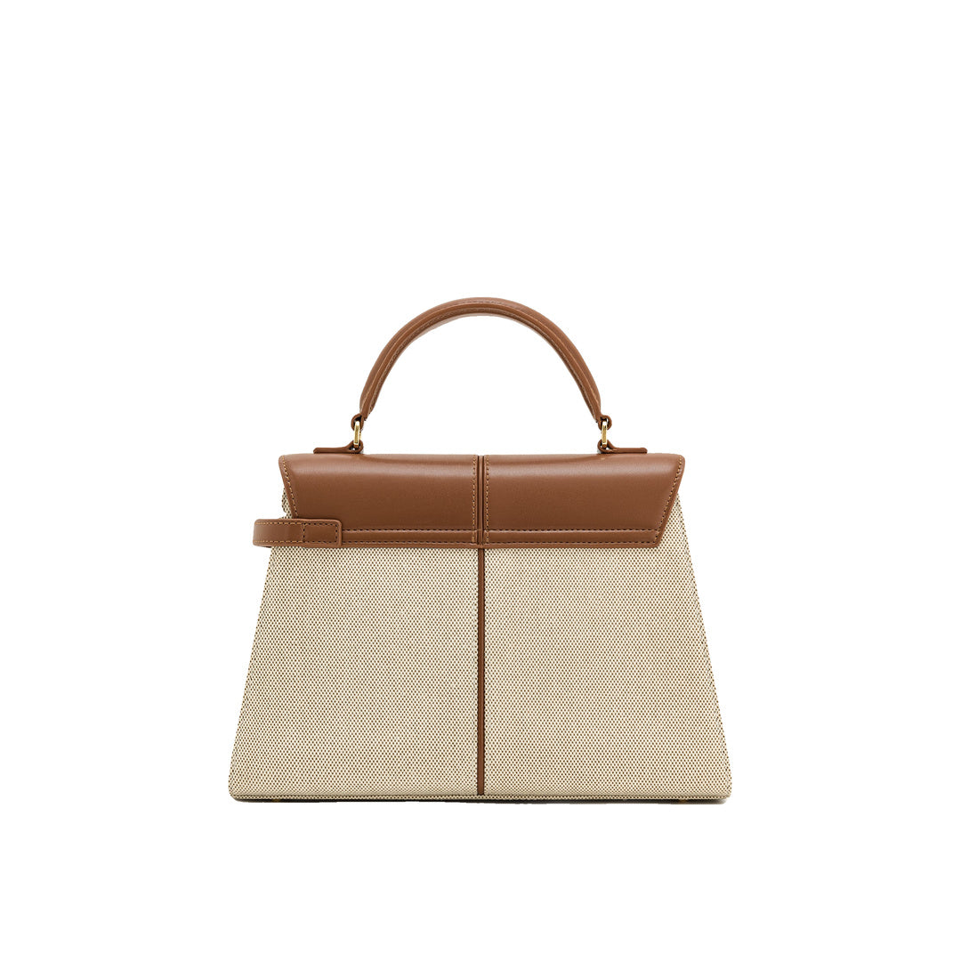 JW PEI Elise Large Top Handle Bag - Brown Canvas