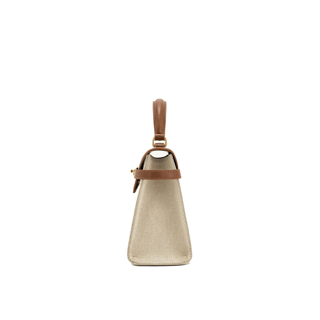 JW PEI Elise Large Top Handle Bag - Brown Canvas