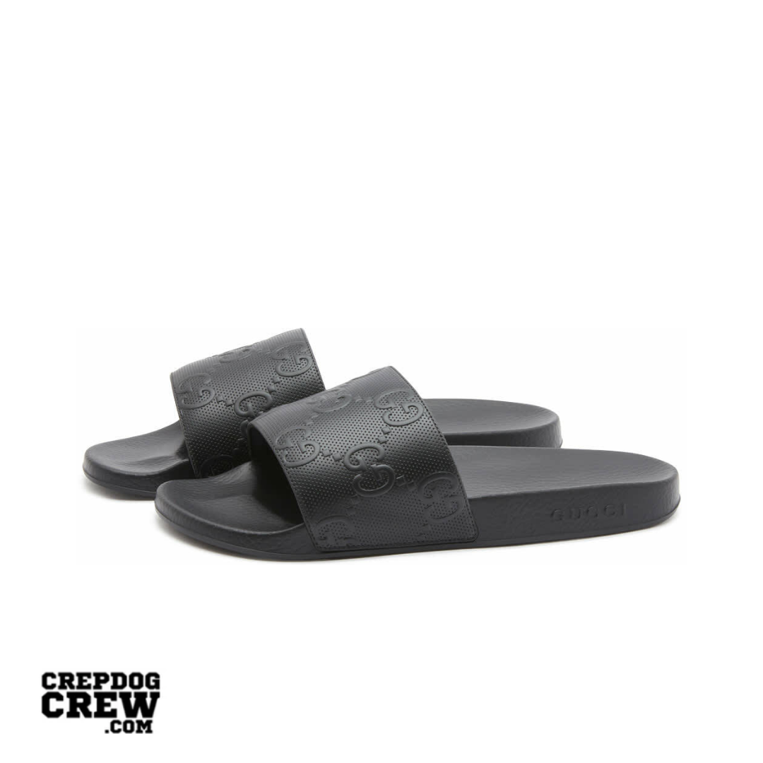 GUCCI SLIDE INTERLOCKING G BLACK