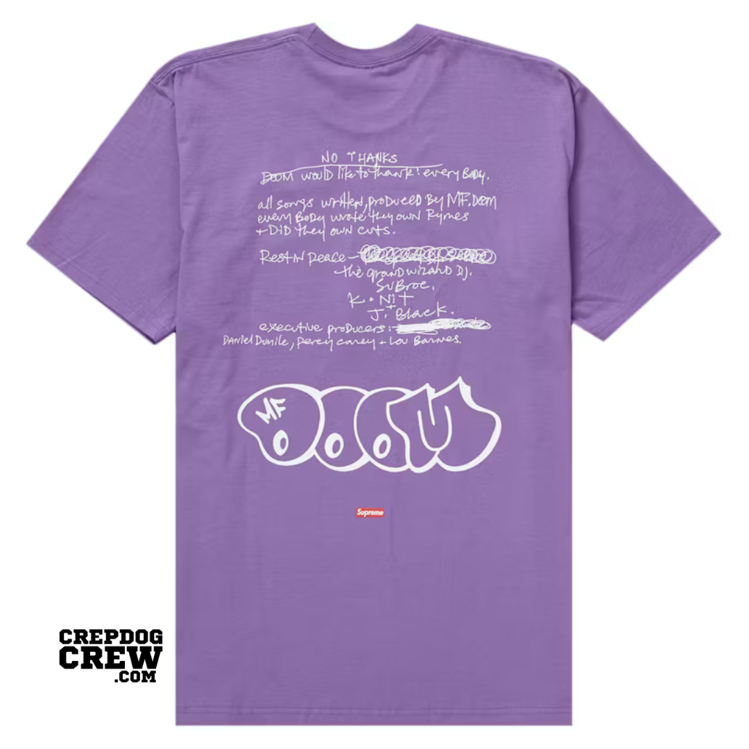 Supreme MF DOOM Tee Dusty Purple