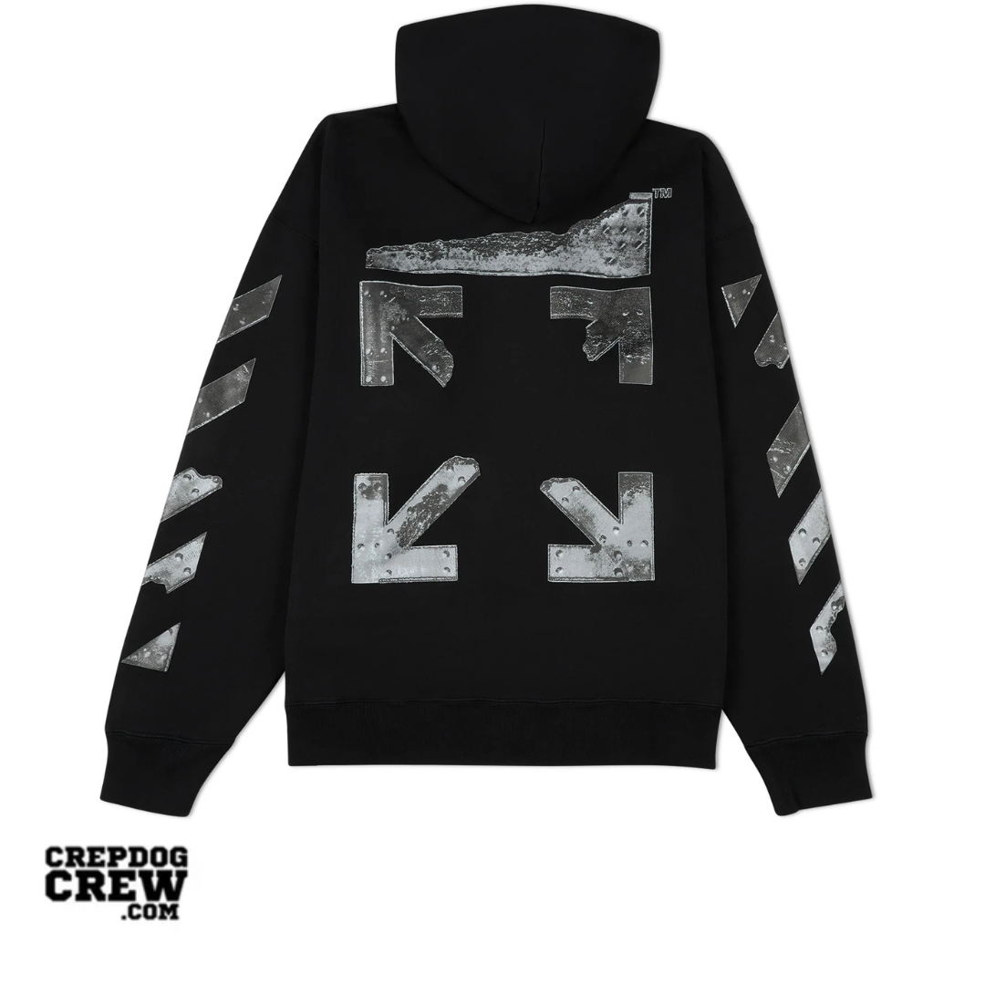 OFF WHITE Metal Arrow Skate Hoodie BLACK