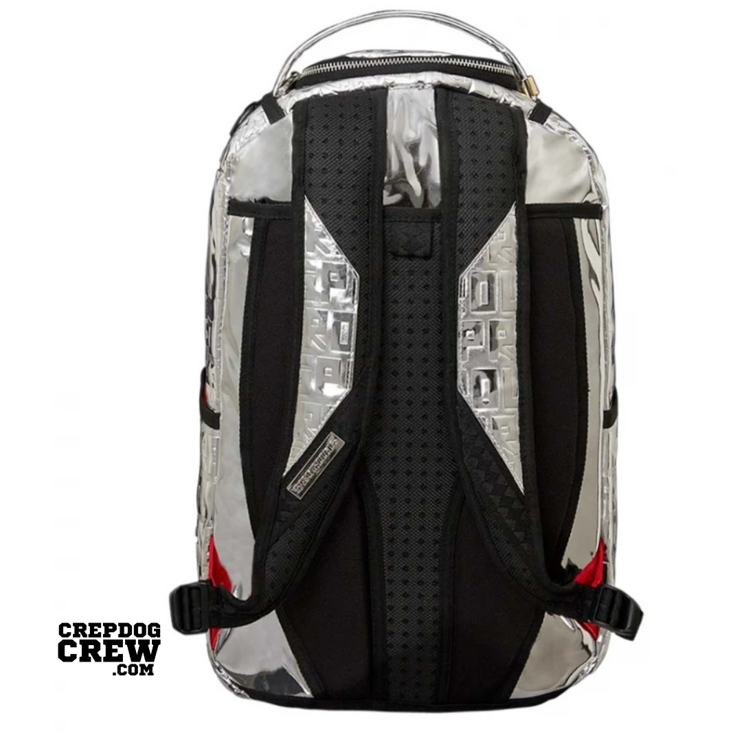SPRAYGROUND METALLIC INFINITI DLX BACKPACK SILVER