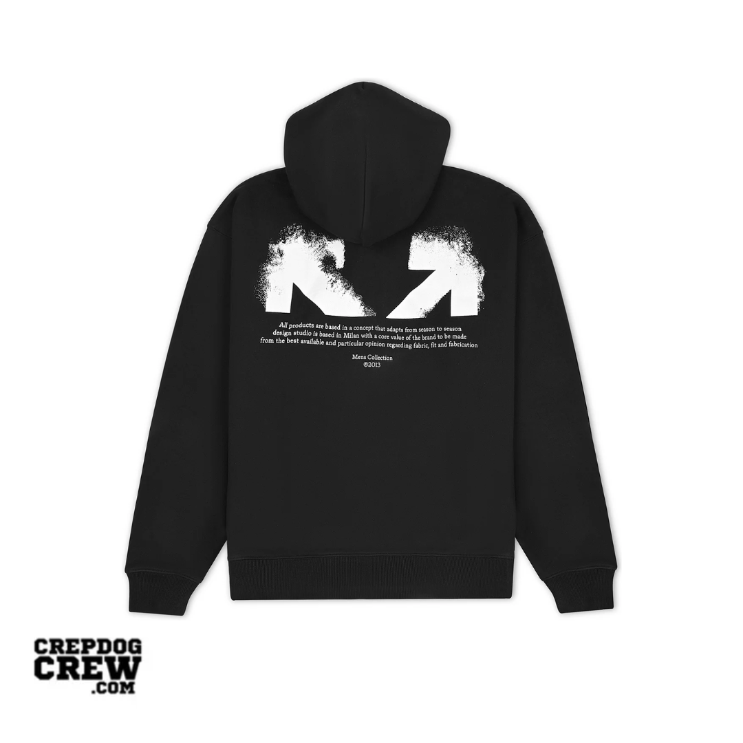 OFF WHITE Half Arrow Skate Zip Hoodie BLACK