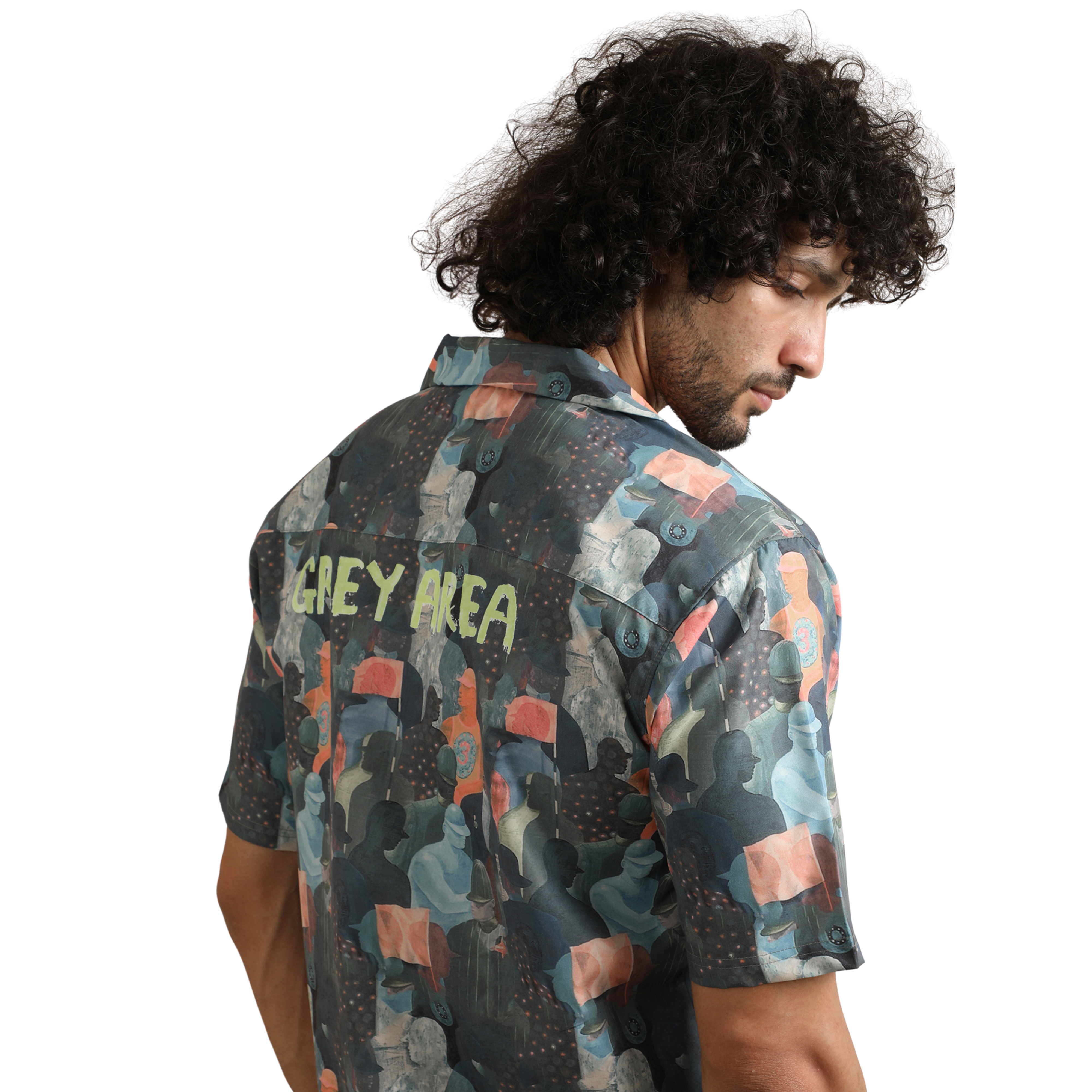 URBAN MIRAGE CUBAN COLLAR SHIRT