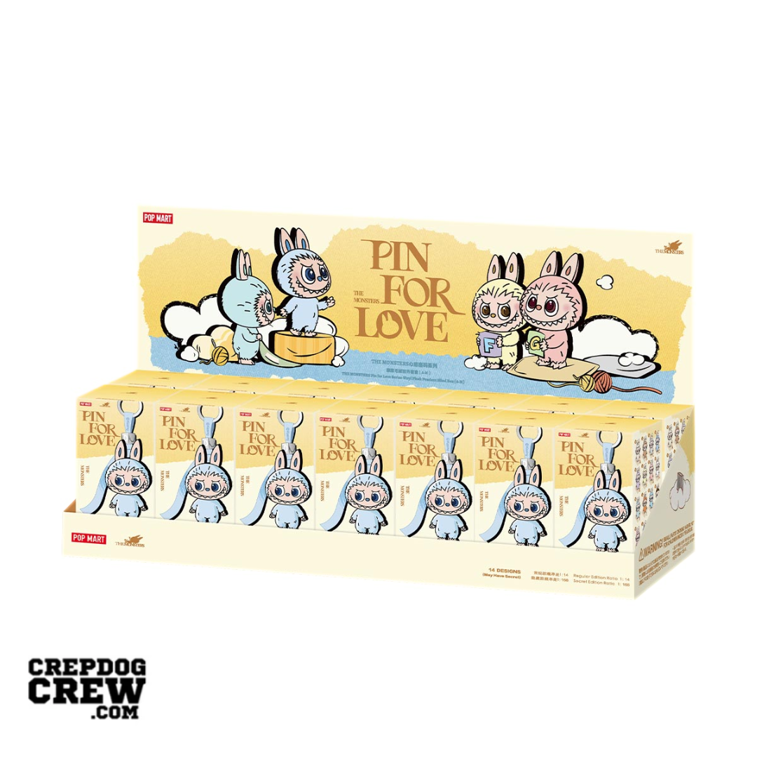 Pop Mart Labubu The Monsters Pin for Love Series Vinyl Plush Pendant (A-M)(PACK OF 14)