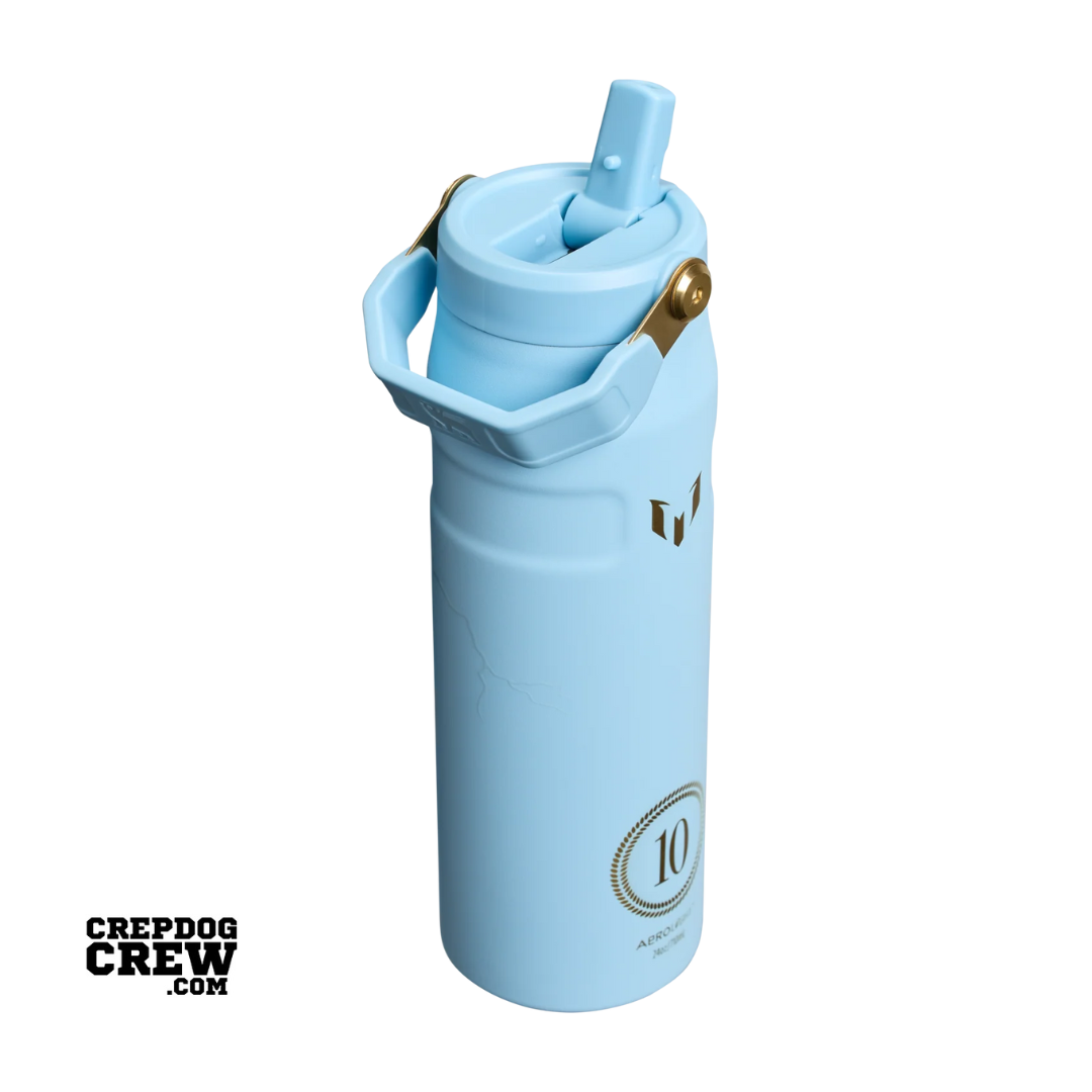 STANLEY x Messi Bottle 1913 IceFlow Flip Straw Messi Striker Blue 24 oz