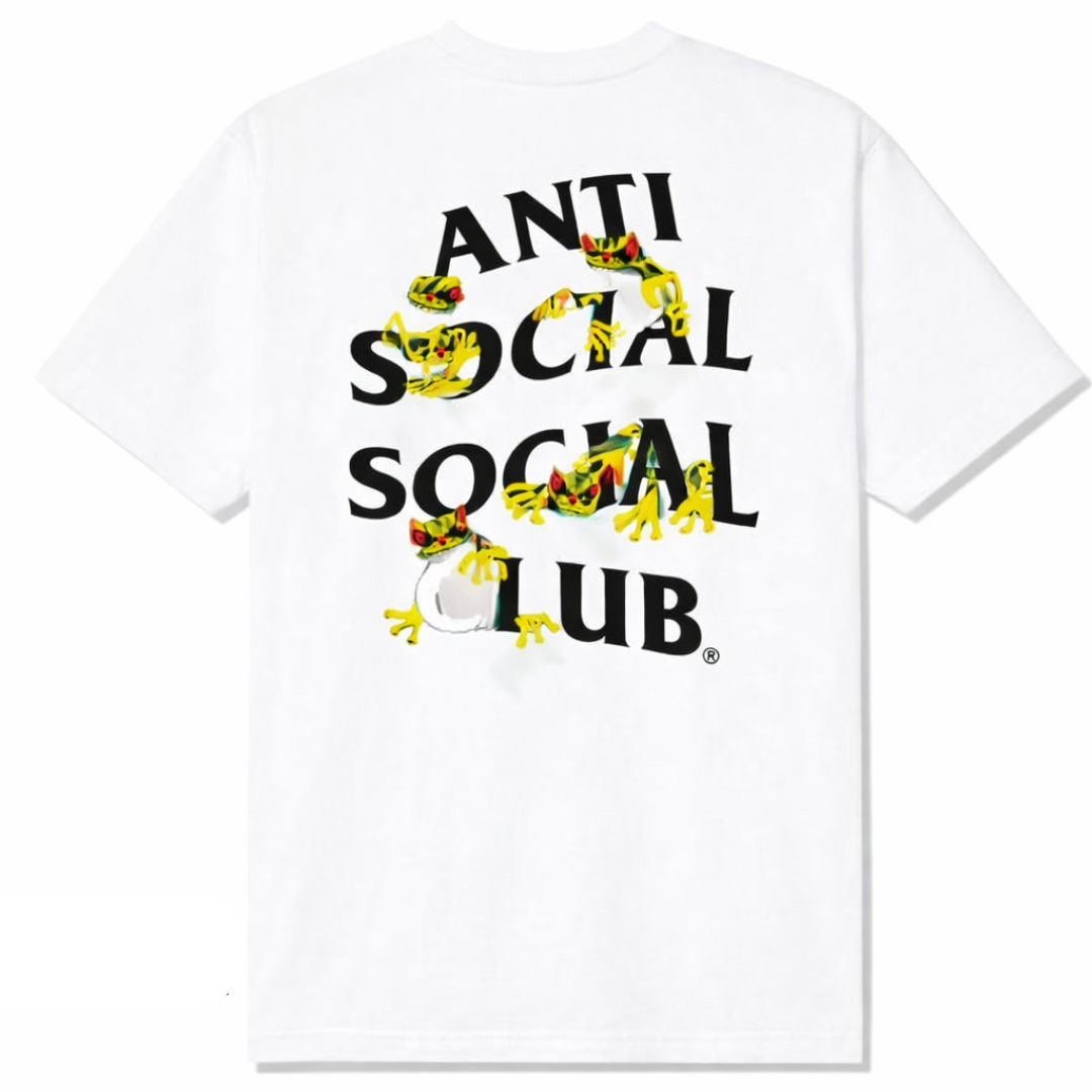 ASSC YELLOW BANDED TEE WHITE