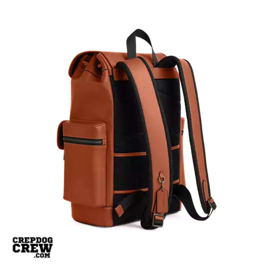 Coach Sprint Backpack smooth leather Gunmetal Tan