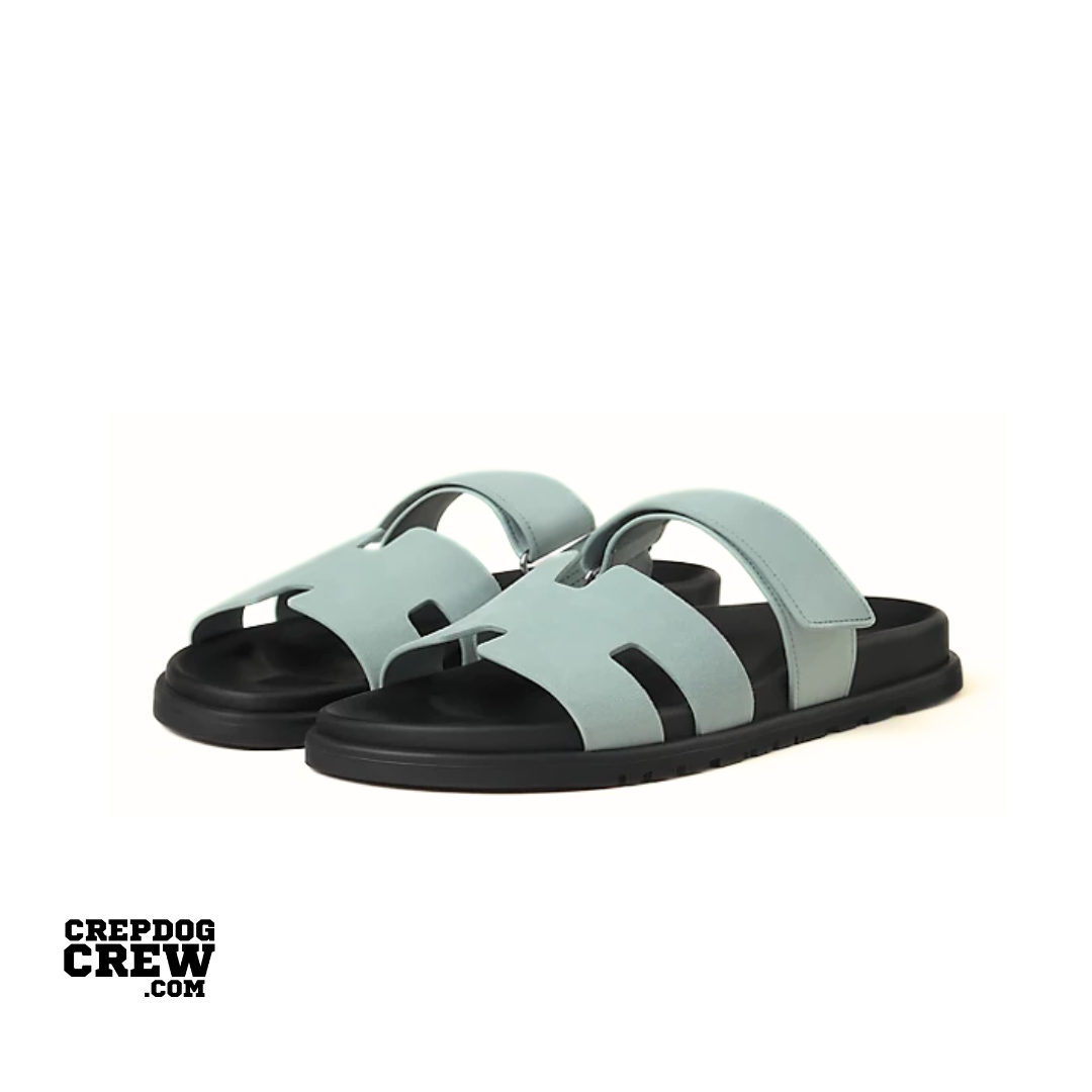 HERMES CHYPRE SANDAL BLEU GLACIER