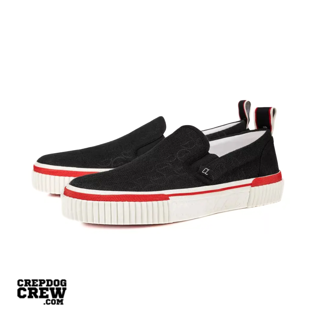 CHRISTIAN LOUBOUTIN PEDRO BOAT FLAT BLACK