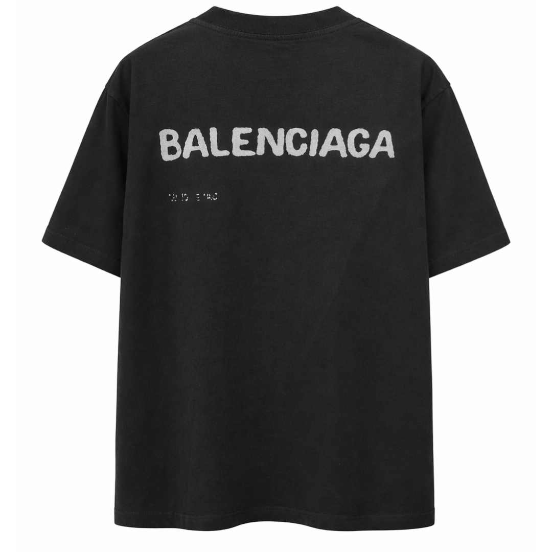 BALENCIAGA HAND DRAWN TEE BLACK