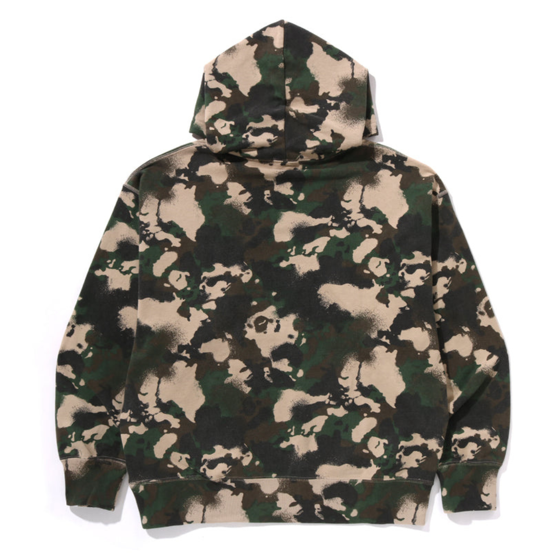 BAPE MAP CAMO PULLOVER HOODIE GREEN