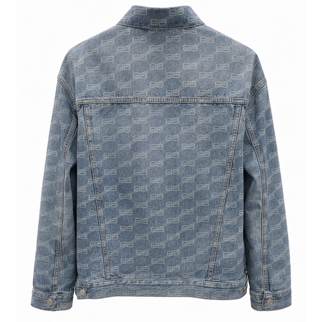 BALENCIAGA INDIGO RING DENIM JACKET BLUE