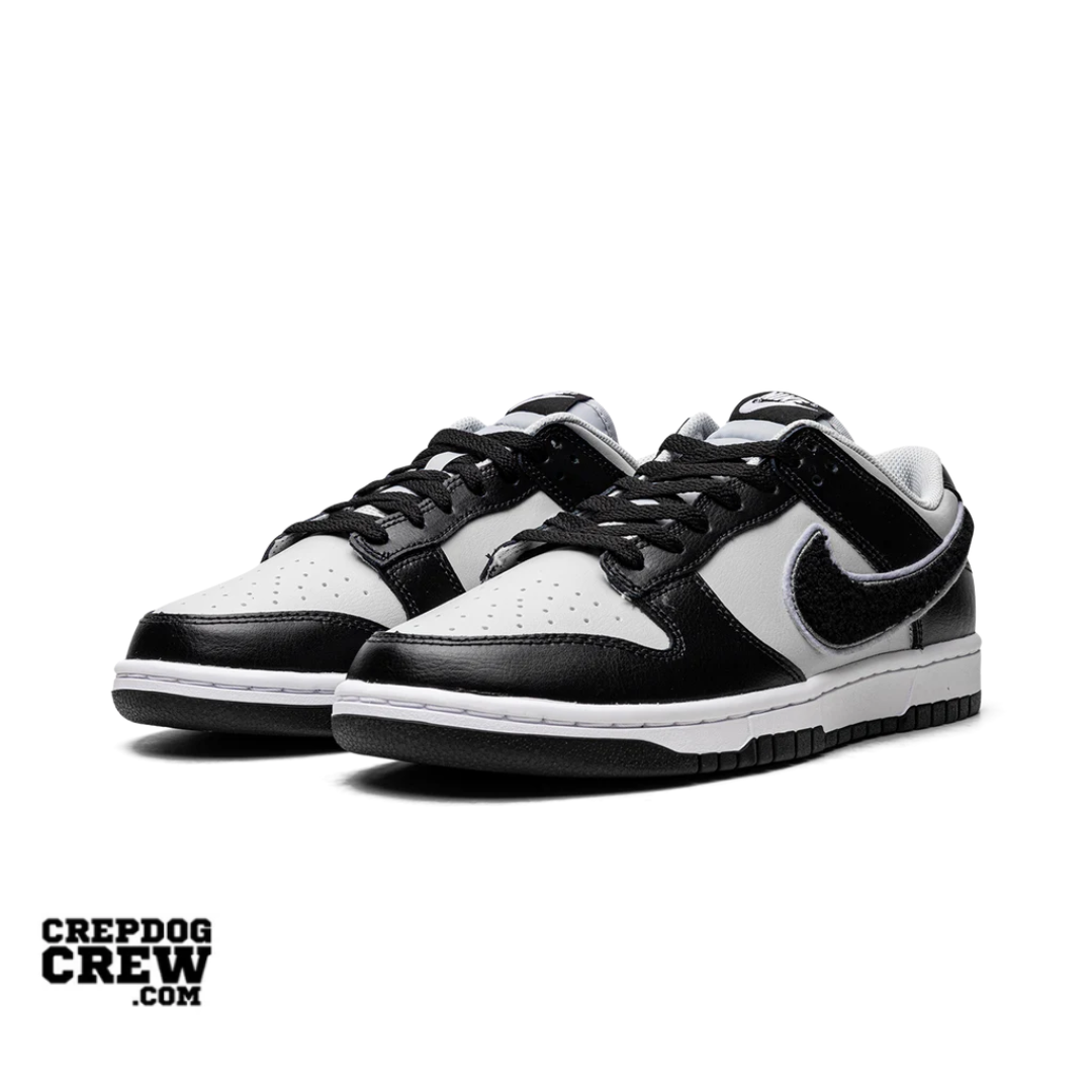 Nike Dunk Low Chenille Swoosh Black Grey