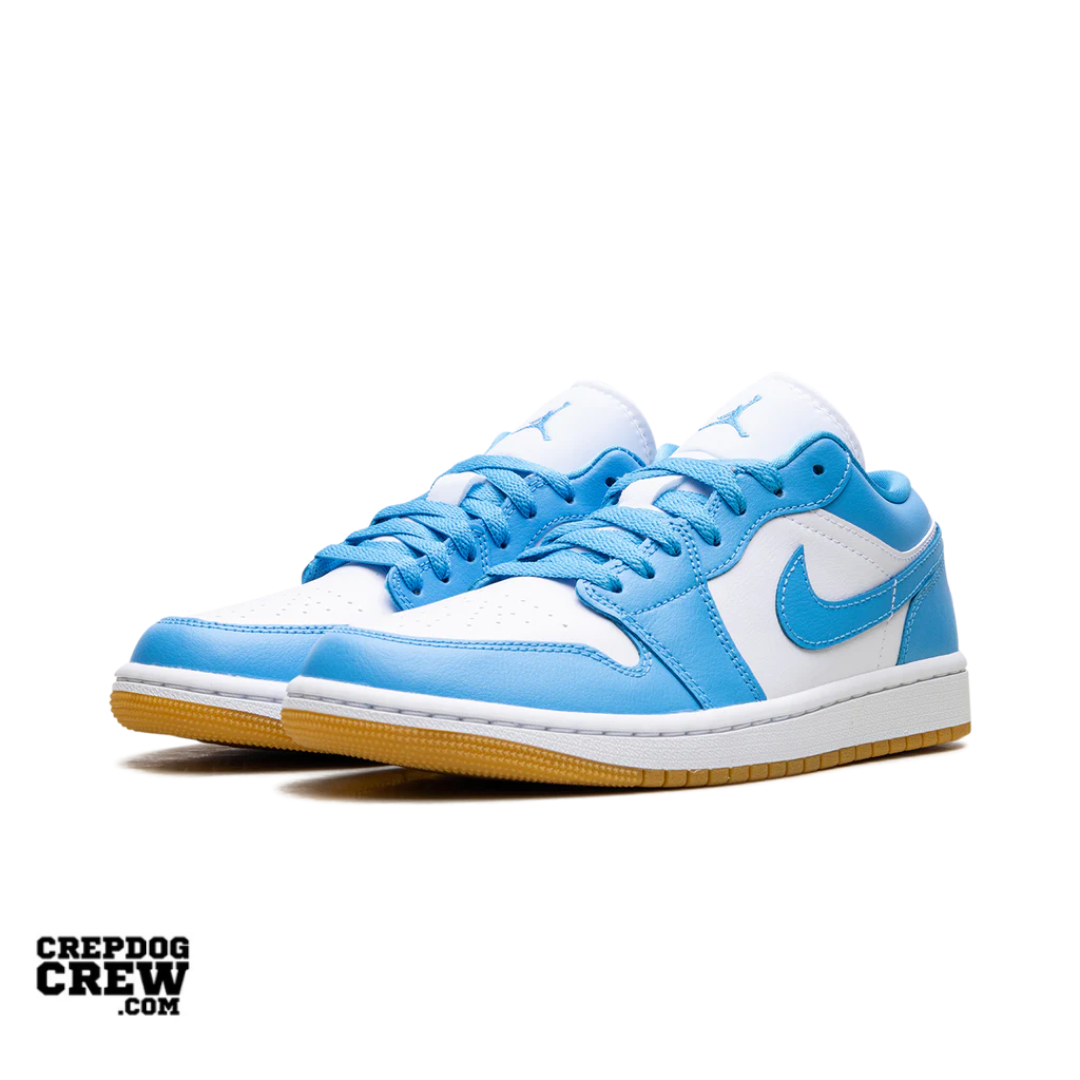 Jordan 1 Low White Gum Light Brown Dark Powder Blue (W)