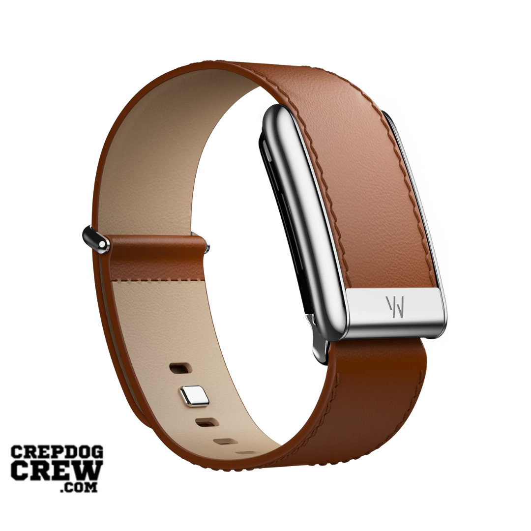#ADDITIONAL BAND_LEATHERLUXE STRAIGHT CHESTNUT CREAM WITH TITANIUM