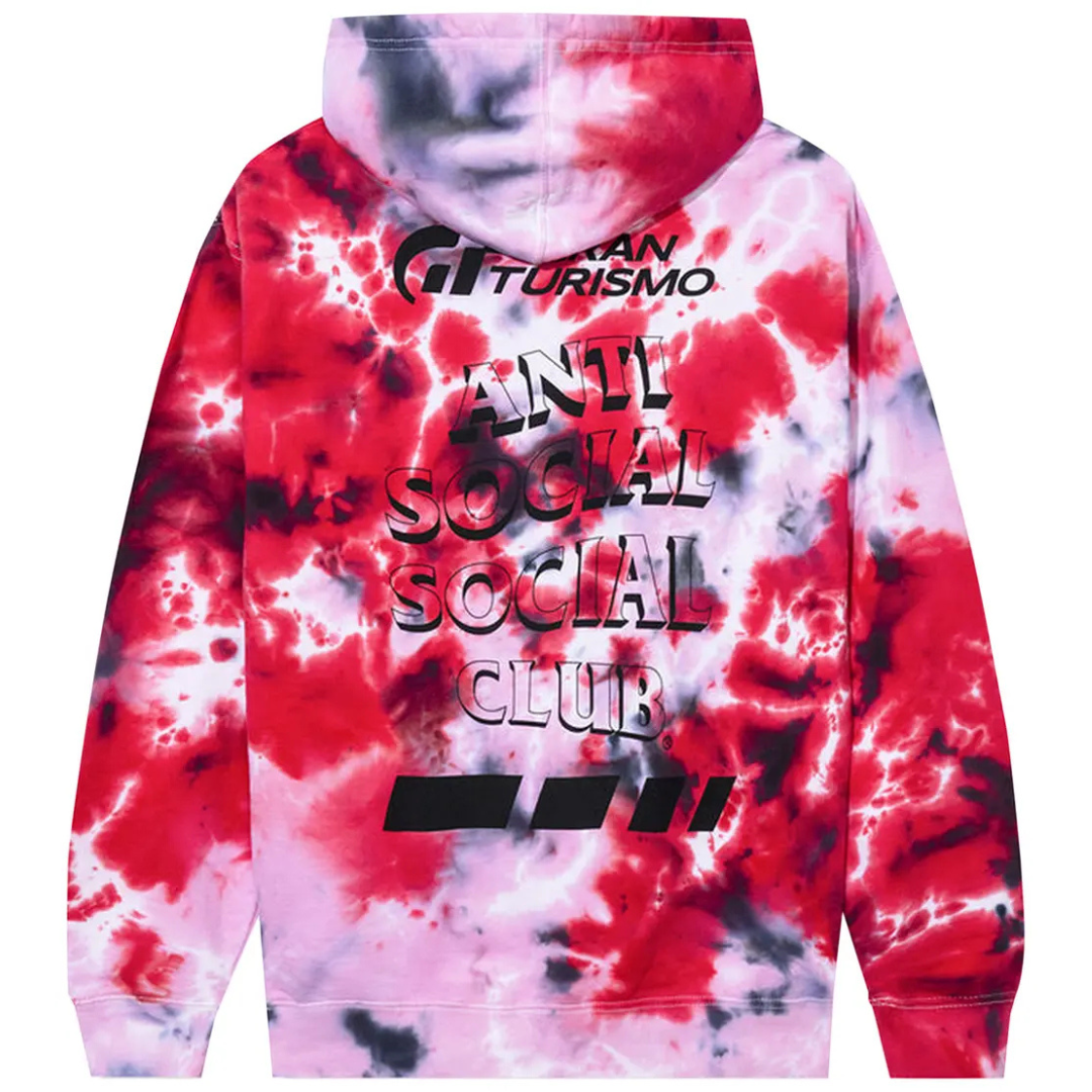 ANTI SOCIAL SOCIAL CLUB X GRAN TURISMO DYE HOODIE RED