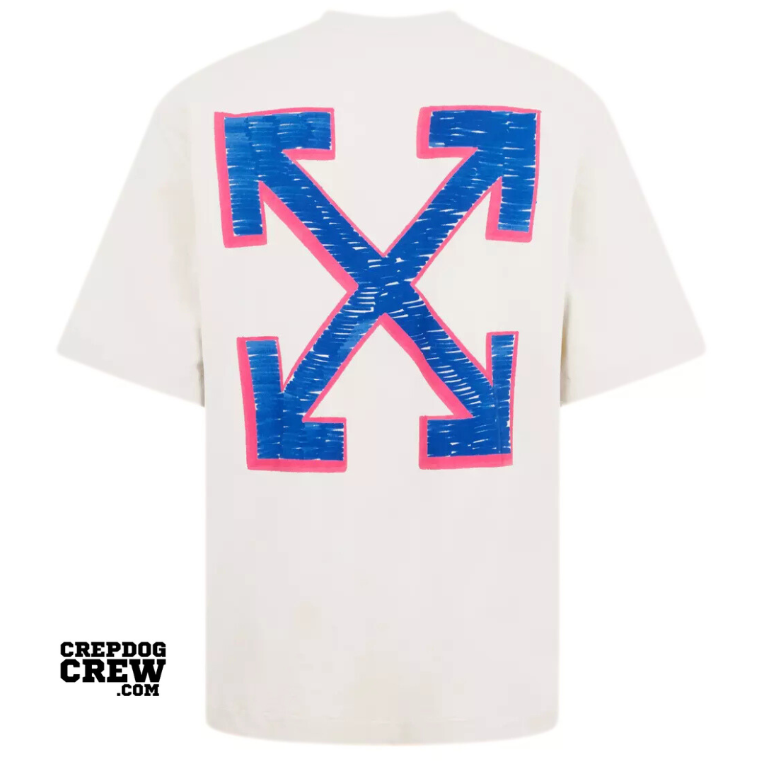 OFF WHITE ARROW SHORT SLEEVE TEE BEIGE BLUE
