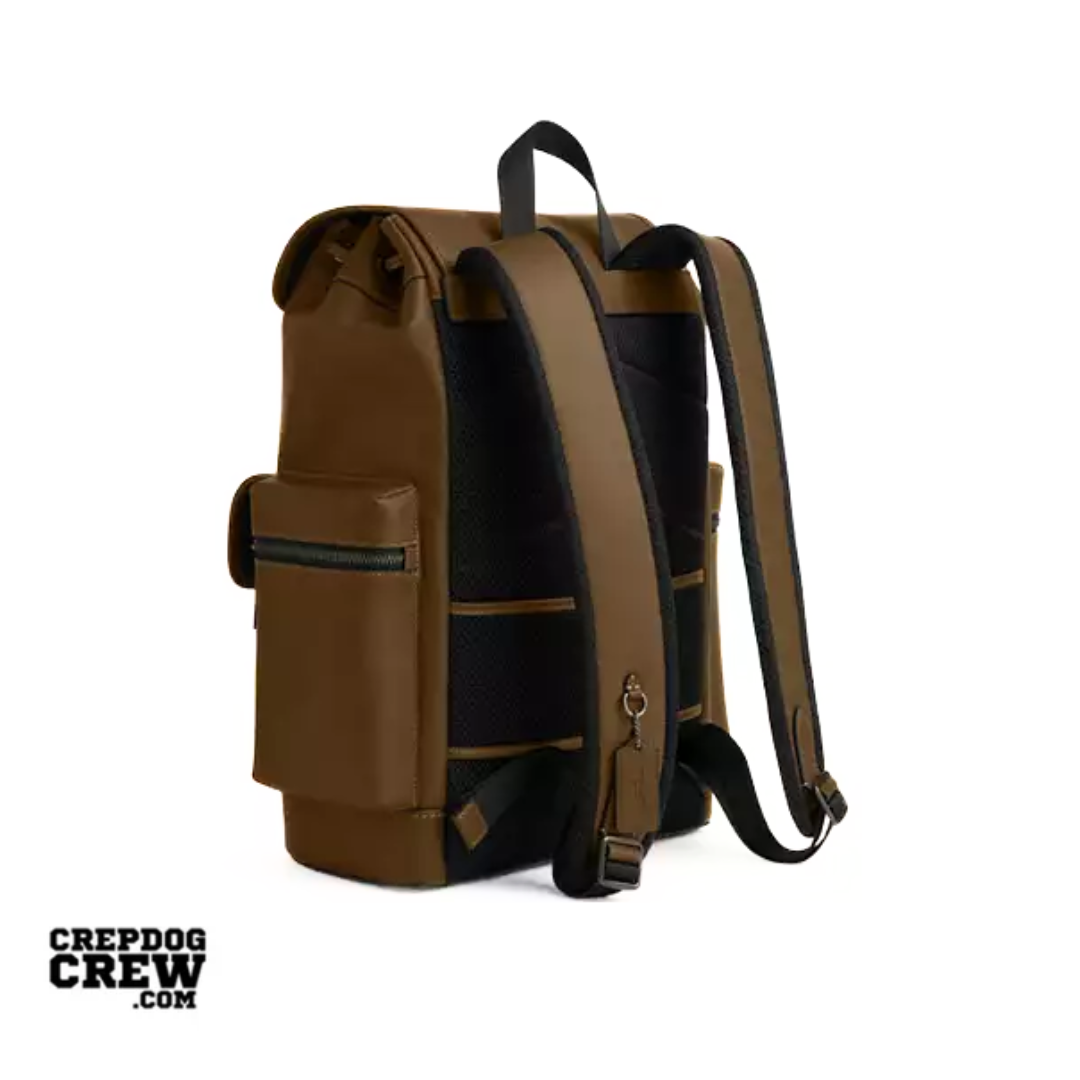 Coach Sprint Backpack smooth leather Gunmetal Green