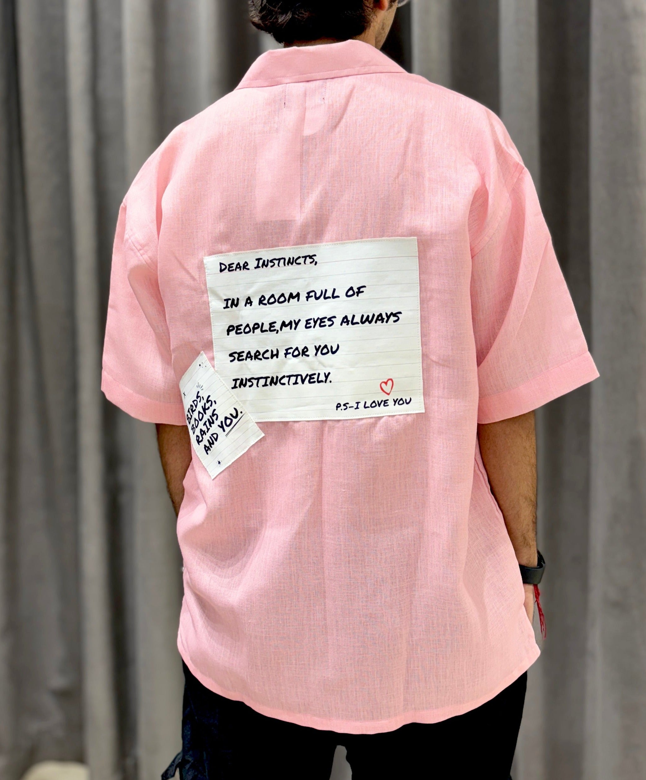 The Love Letter Shirt - Oversized (Pink)