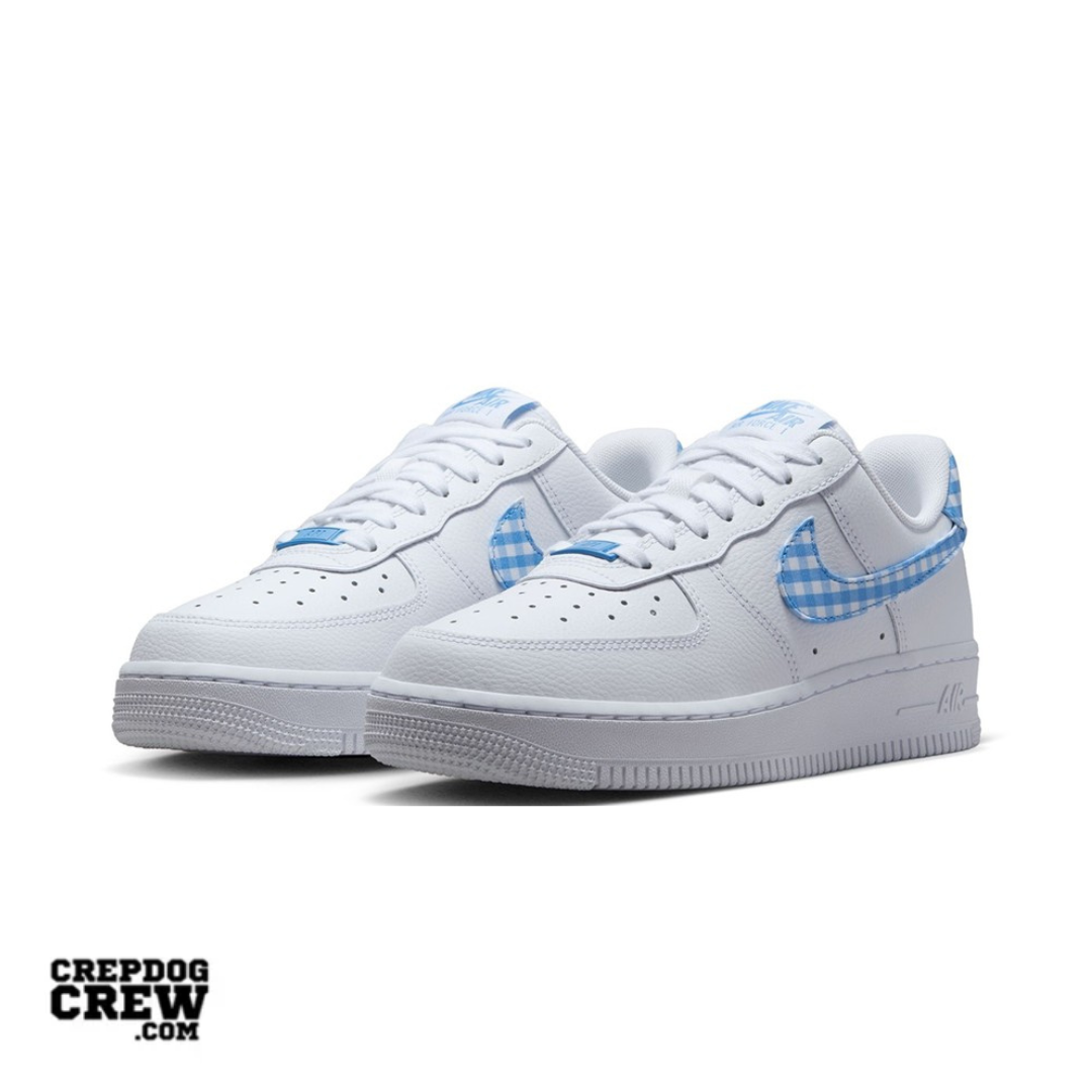Nike Air Force 1 Low '07 Essential White University Blue Gingham