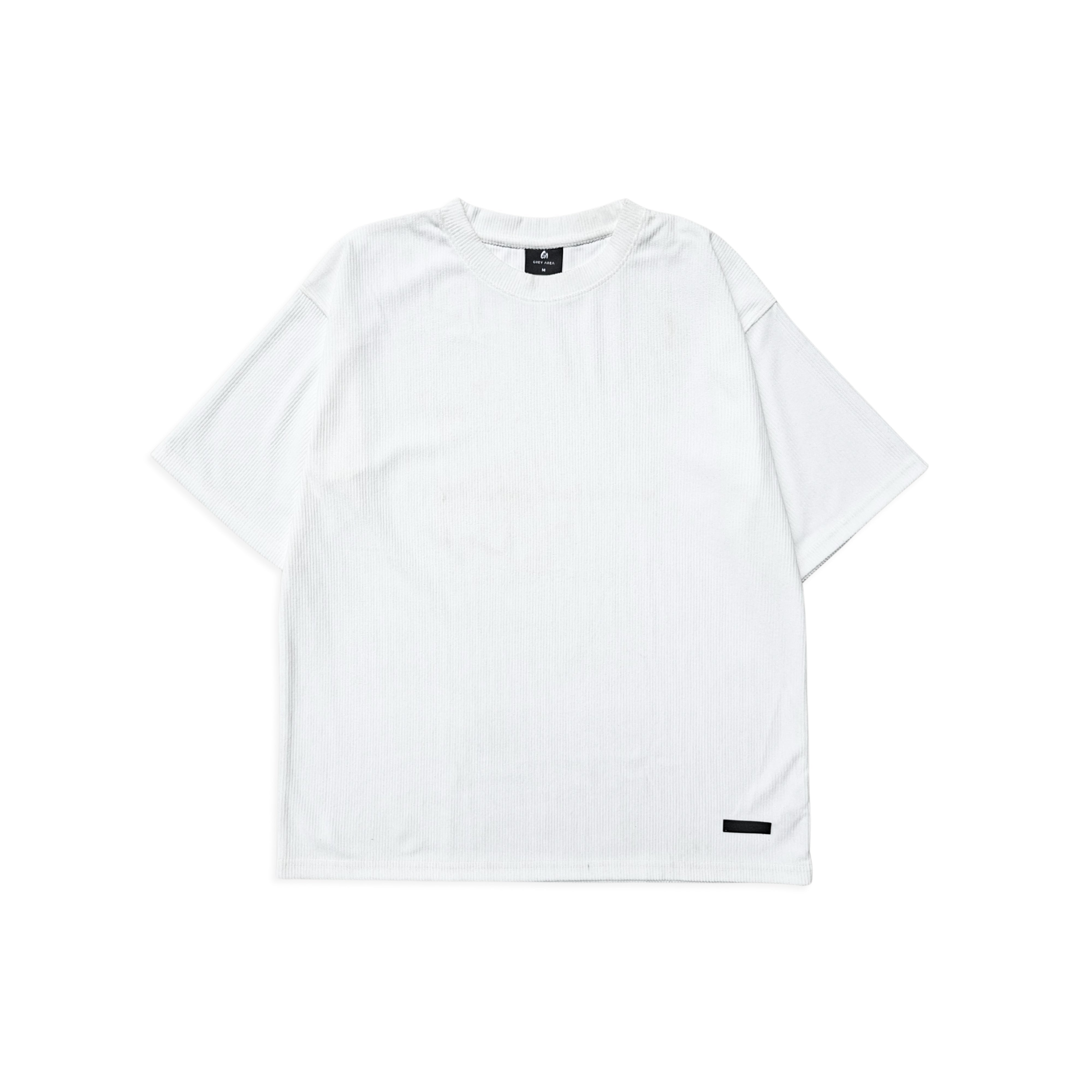 WHITE CORDUROY TSHIRT
