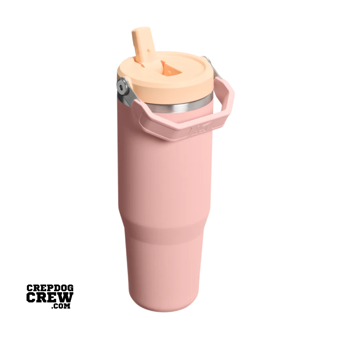 STANLEY Tumbler Mug IceFlow Flip Straw Peach Rose 30 Oz