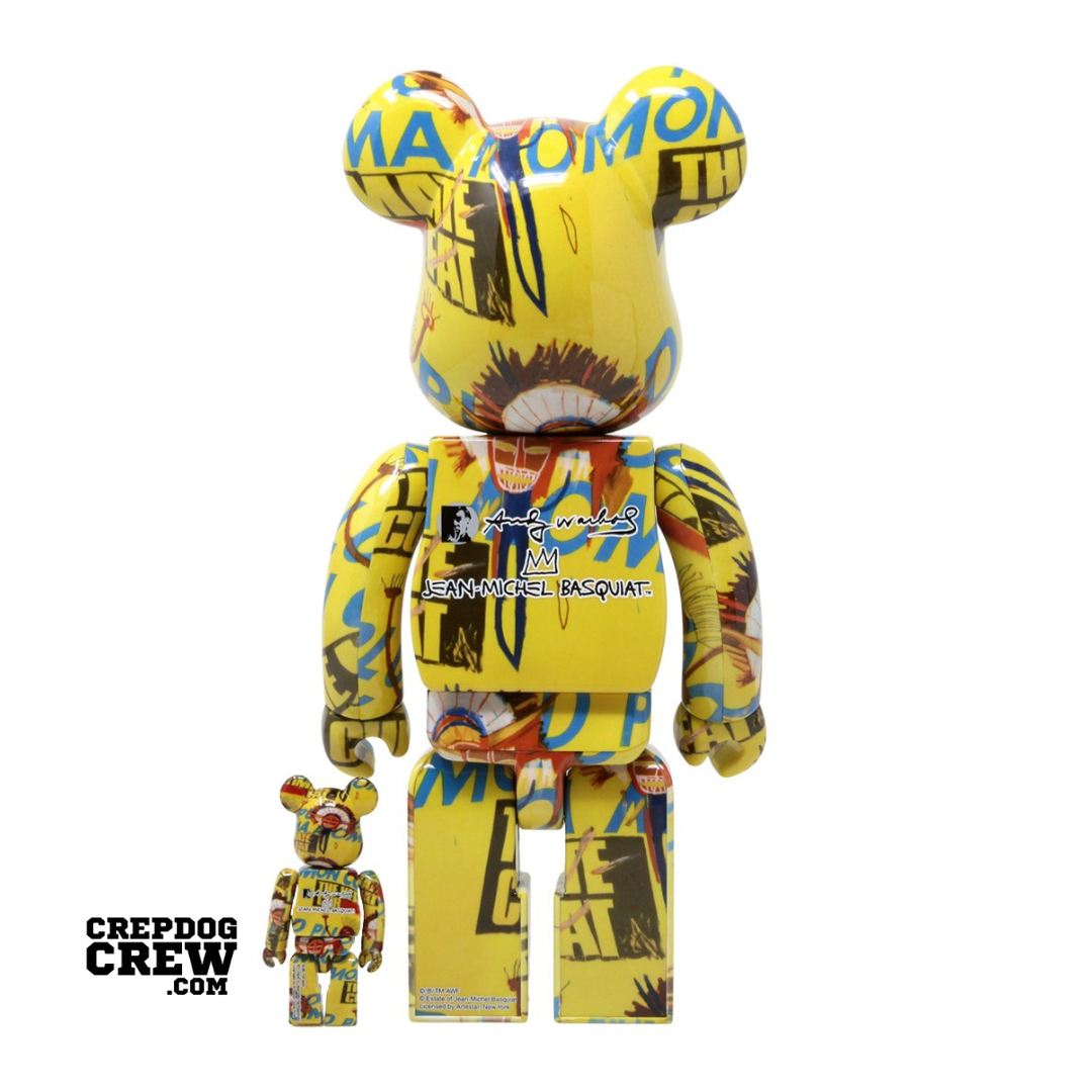 Bearbrick Andy Warhol x Jean-Michel Basquiat #3 100% & 400% Set