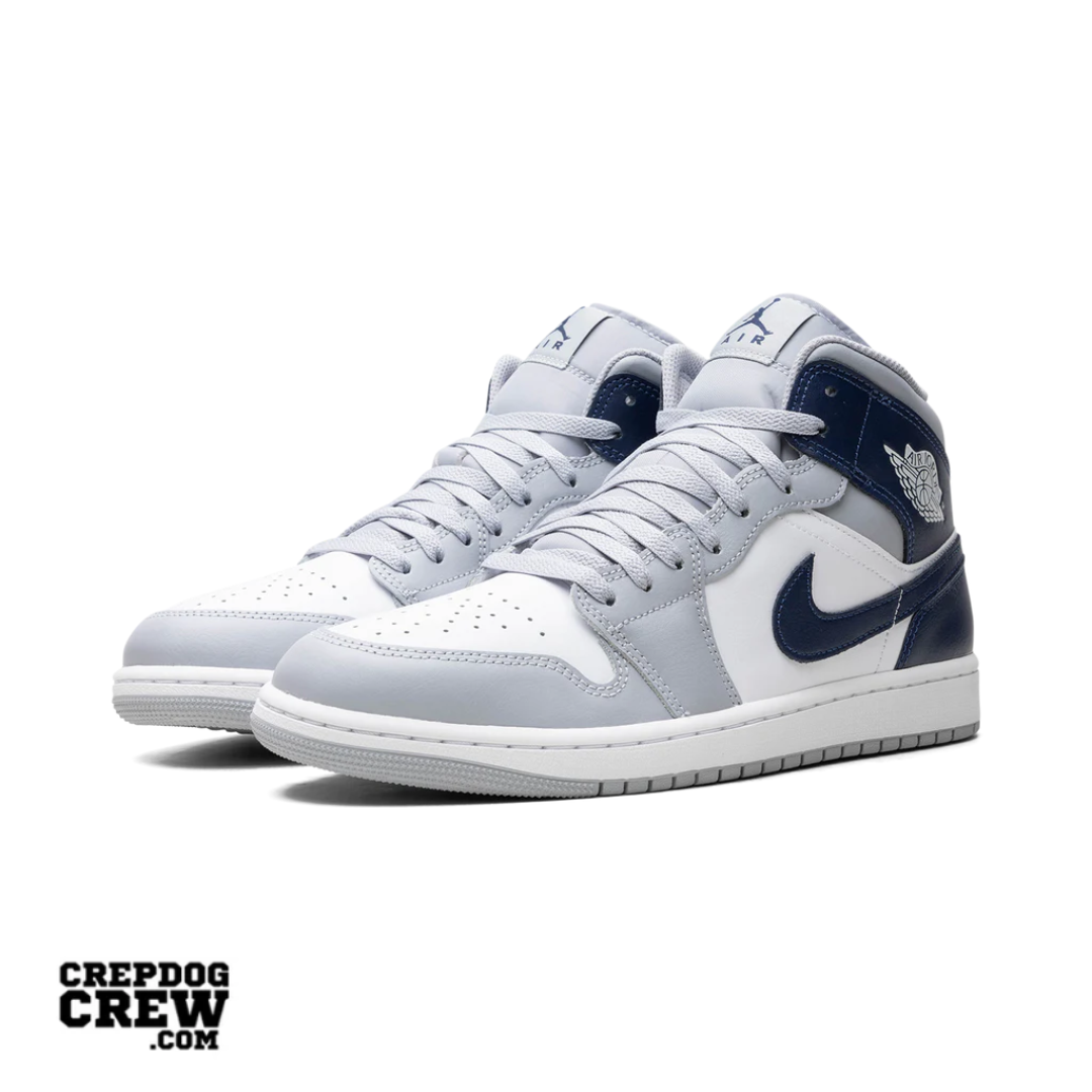 Jordan 1 Mid Wolf Grey Midnight Navy (GS)