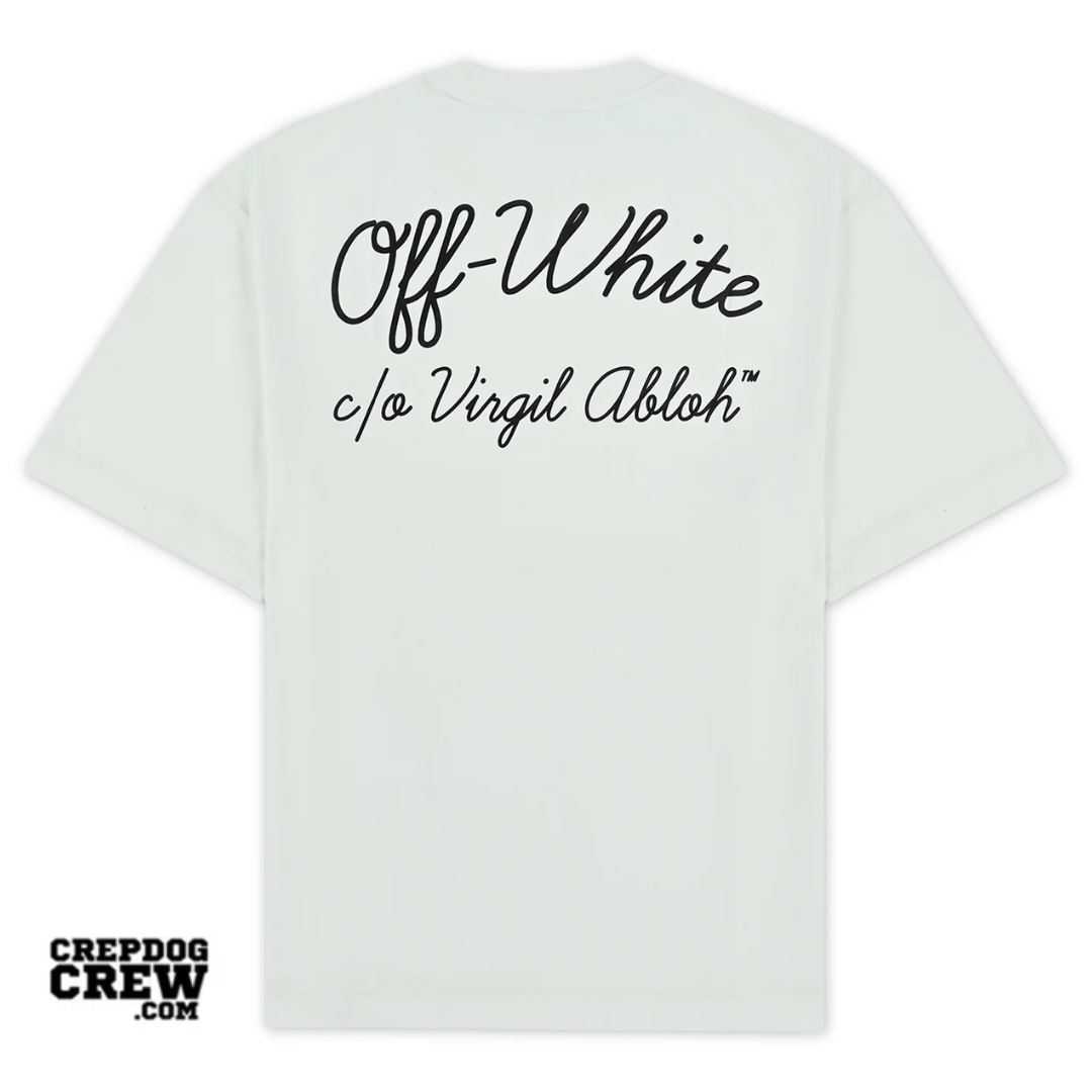 Off White Script Skate Tee BLUE WASH