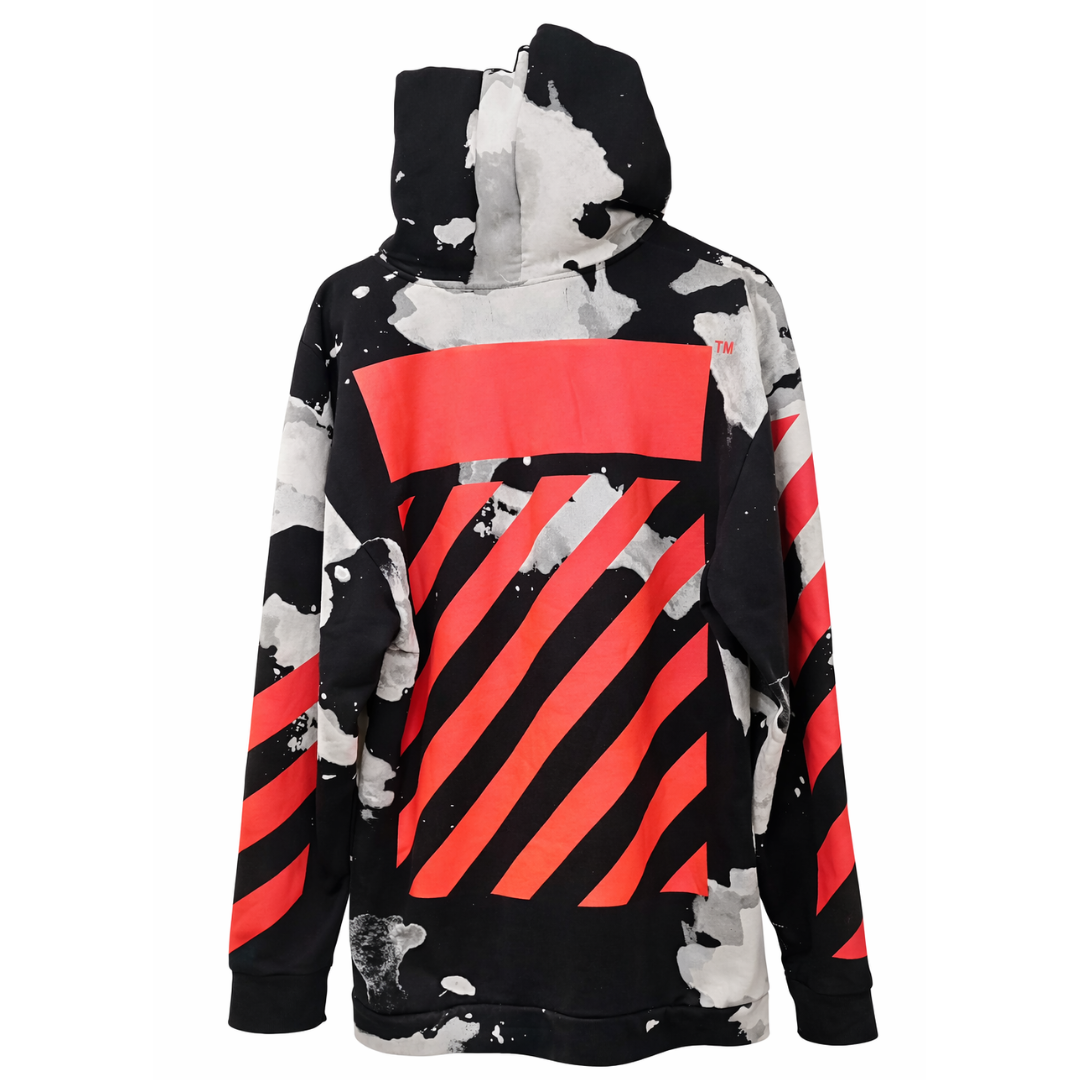 OFF WHITE LIQUID CAMO HOODED JACKET black grey