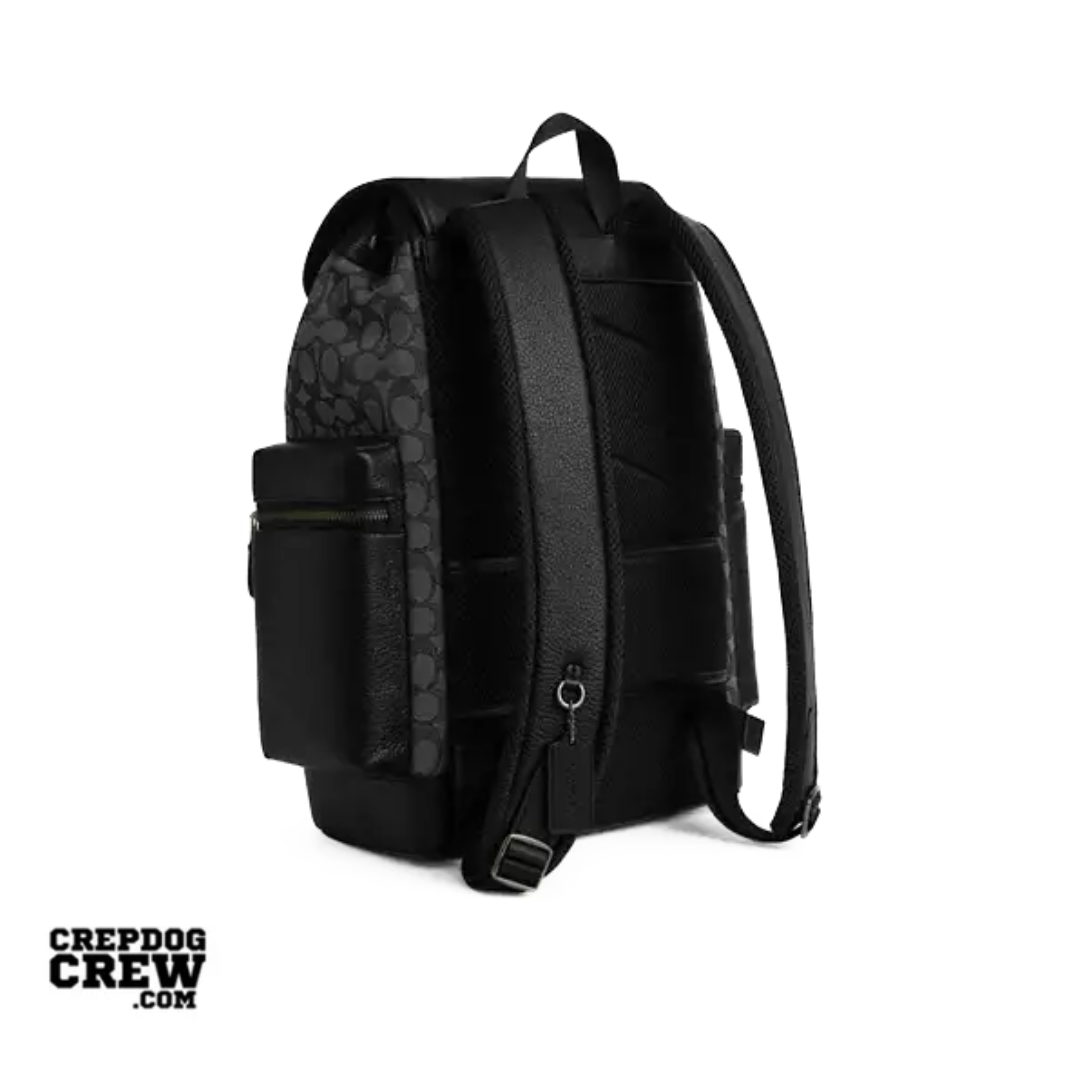 Coach Sprint Backpack In Signature Jacquard Silver Charcoal Black