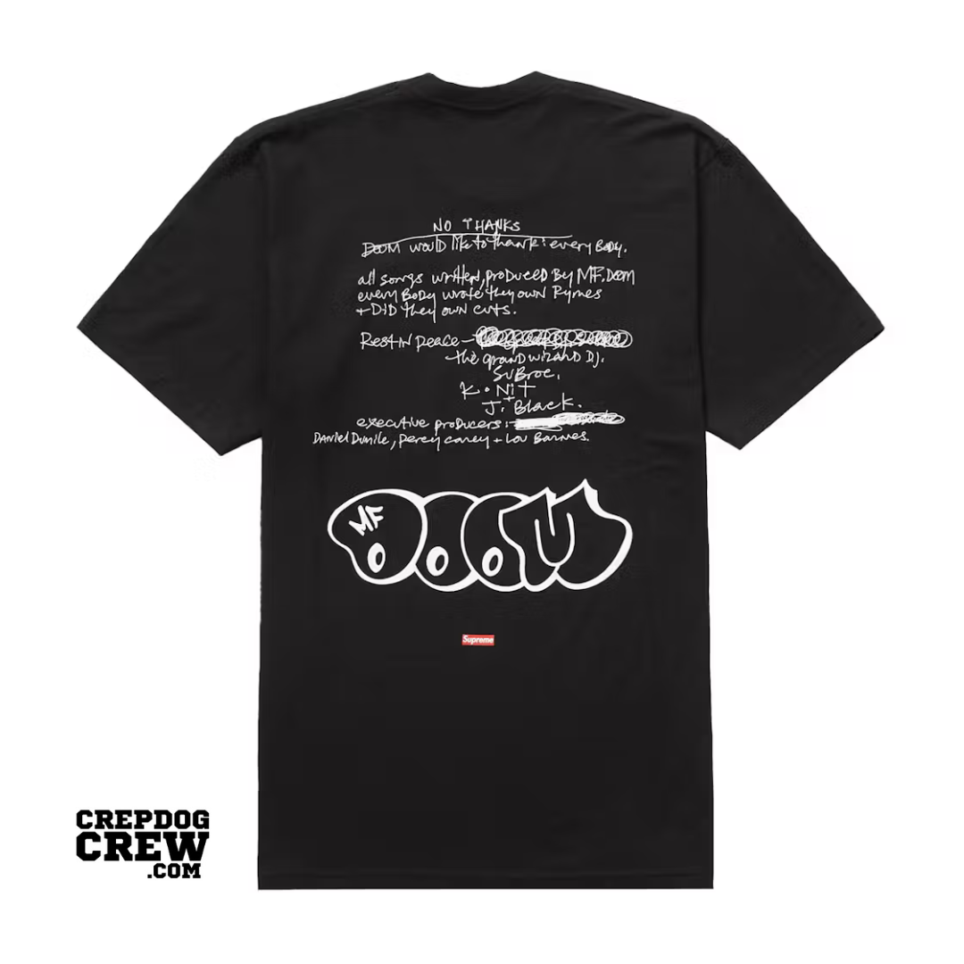 Supreme MF DOOM Tee Black