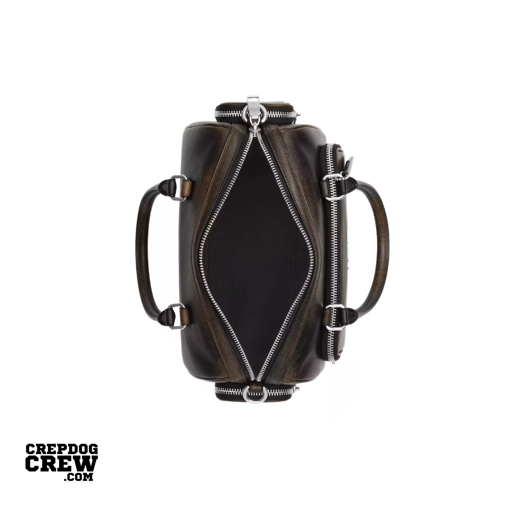 Coach Rowan Satchel Bag With Pockets In Loved Leather Black Brown