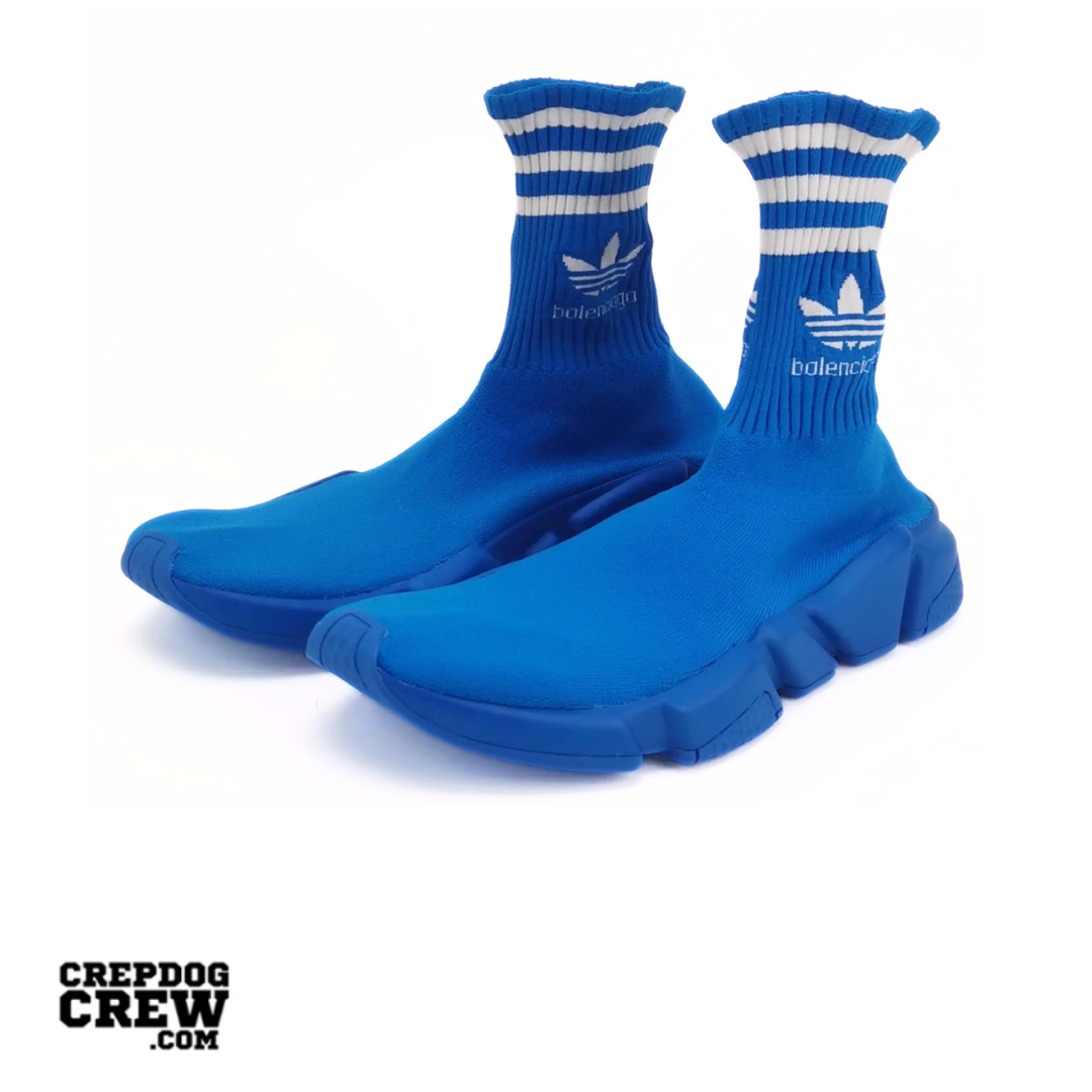 BALENCIAGA X ADIDAS SPEED TRAINER BLUE WHITE