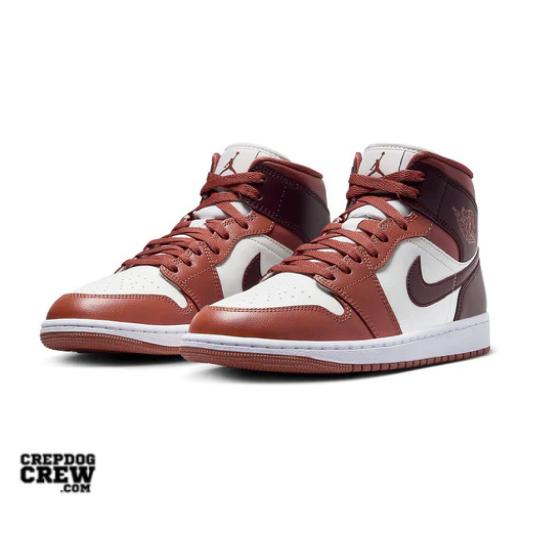 Jordan 1 Mid Dusty Peach Night Maroon (W)