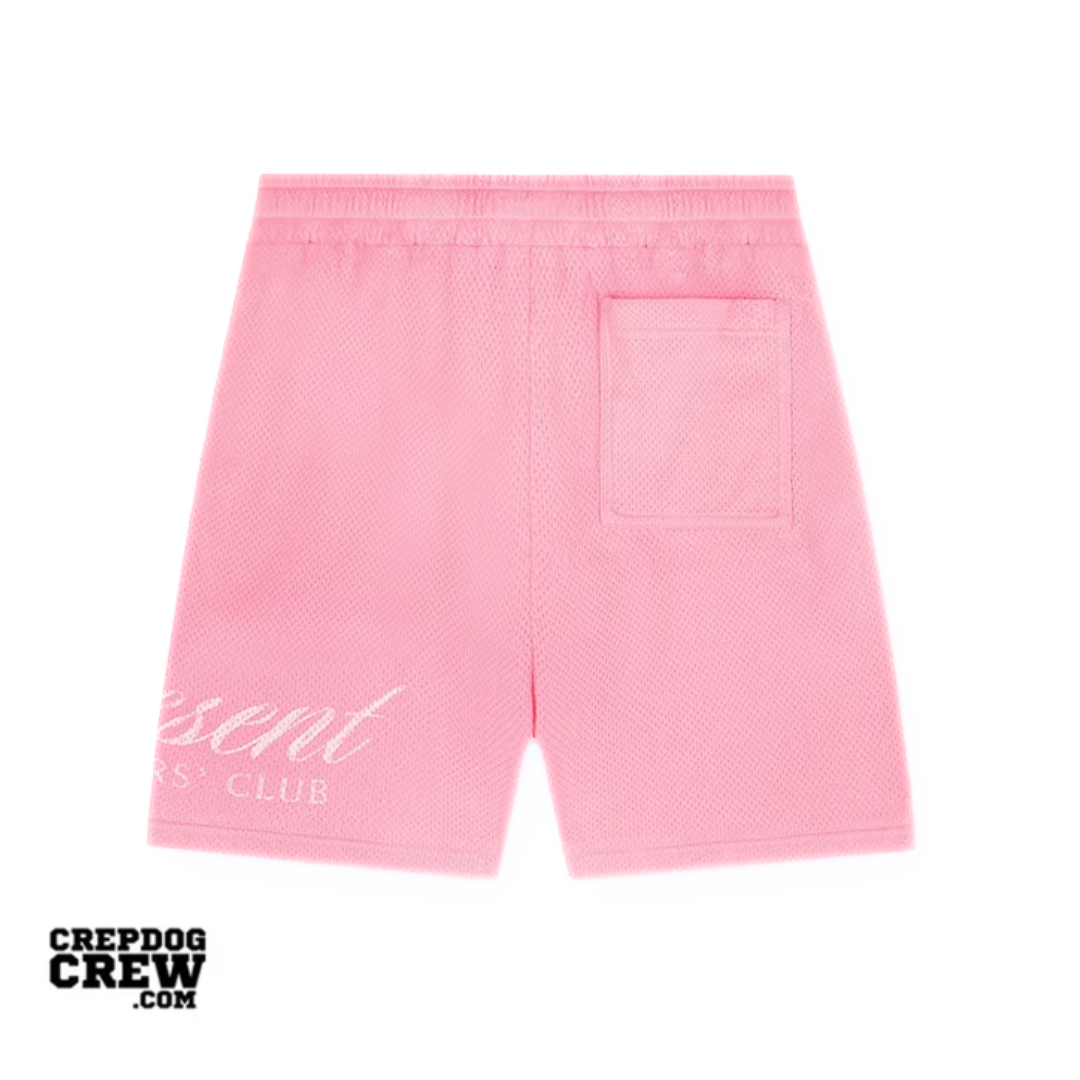 REPRESENT SWEAT SHORTS SCRIPT LOGO PINK