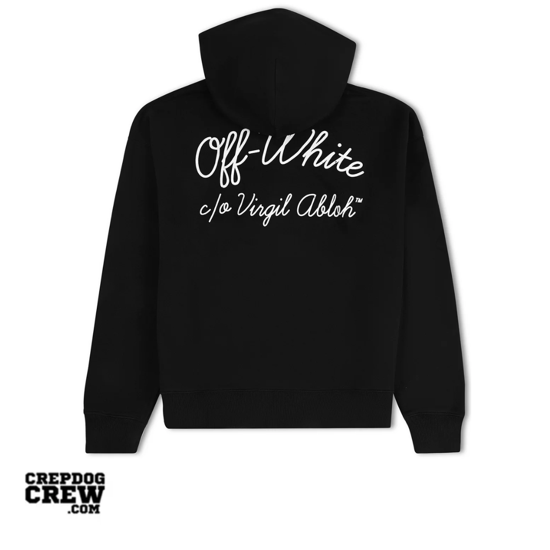 OFF WHITE Script Skate Hoodie BLACK