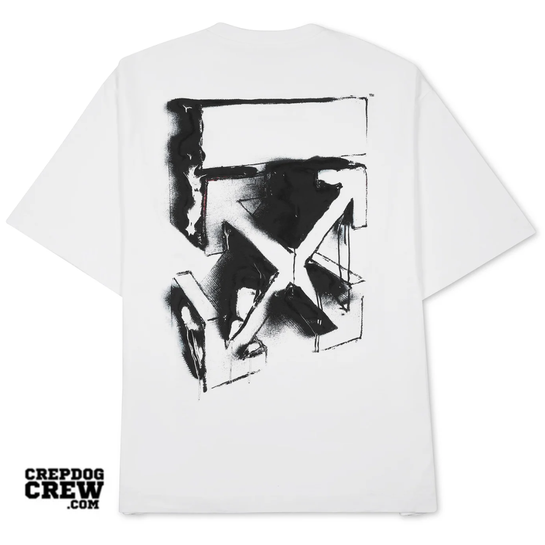 Off White 3D Spray Arrow Skate Tee WHITE