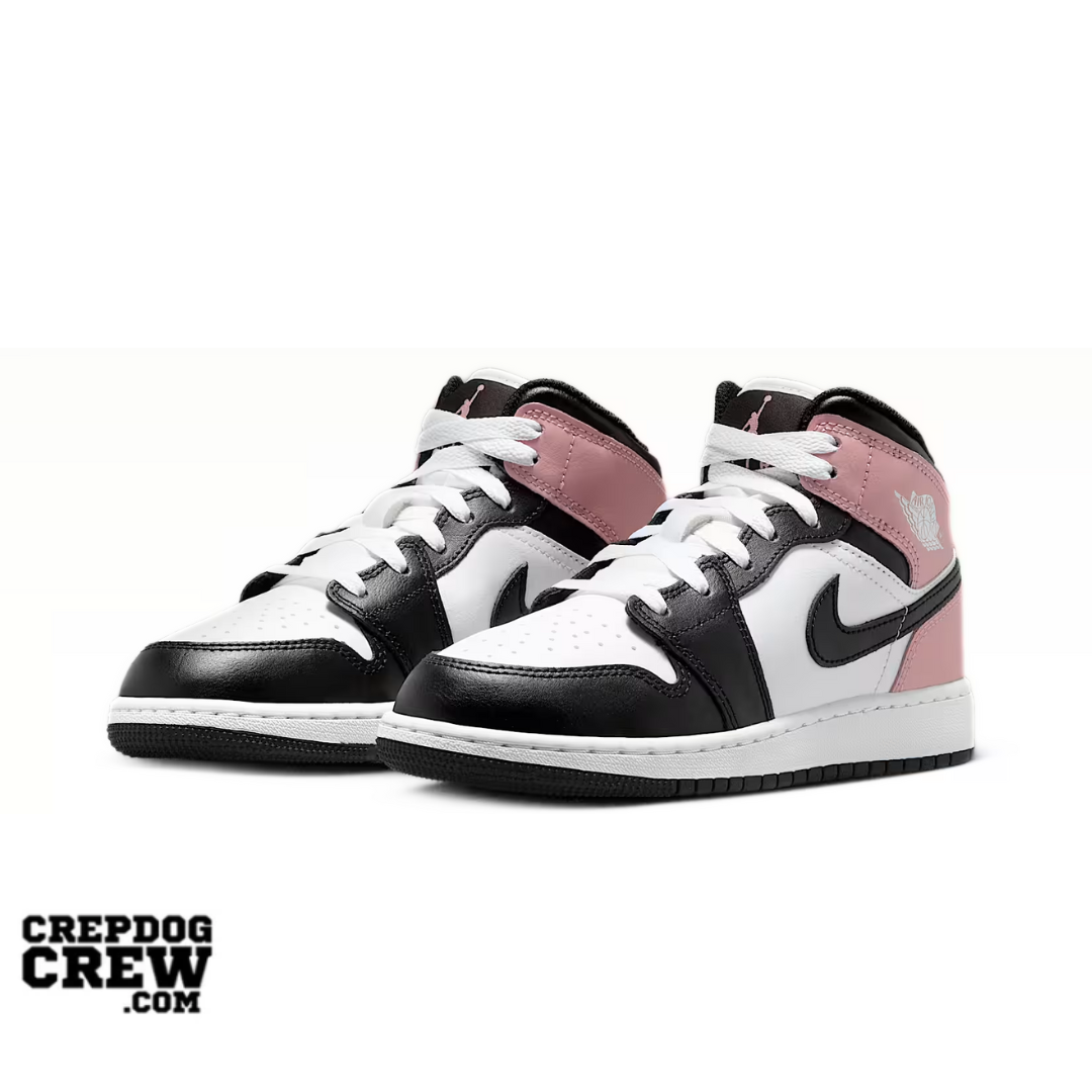 Jordan 1 Mid White Rust Pink Black (GS)