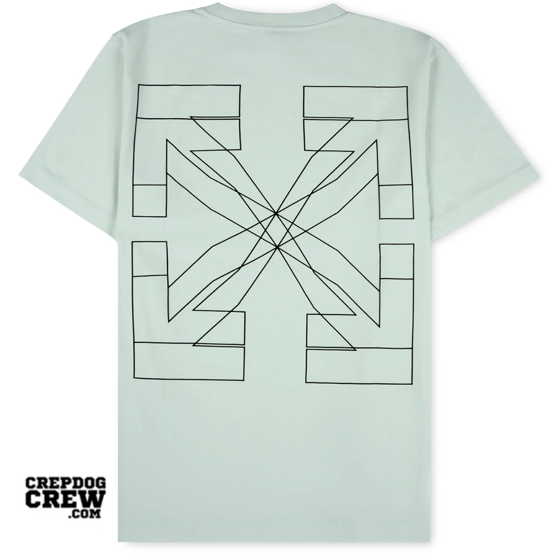 Off White Outl Dbl Arr Slim Tee BLUE WASH