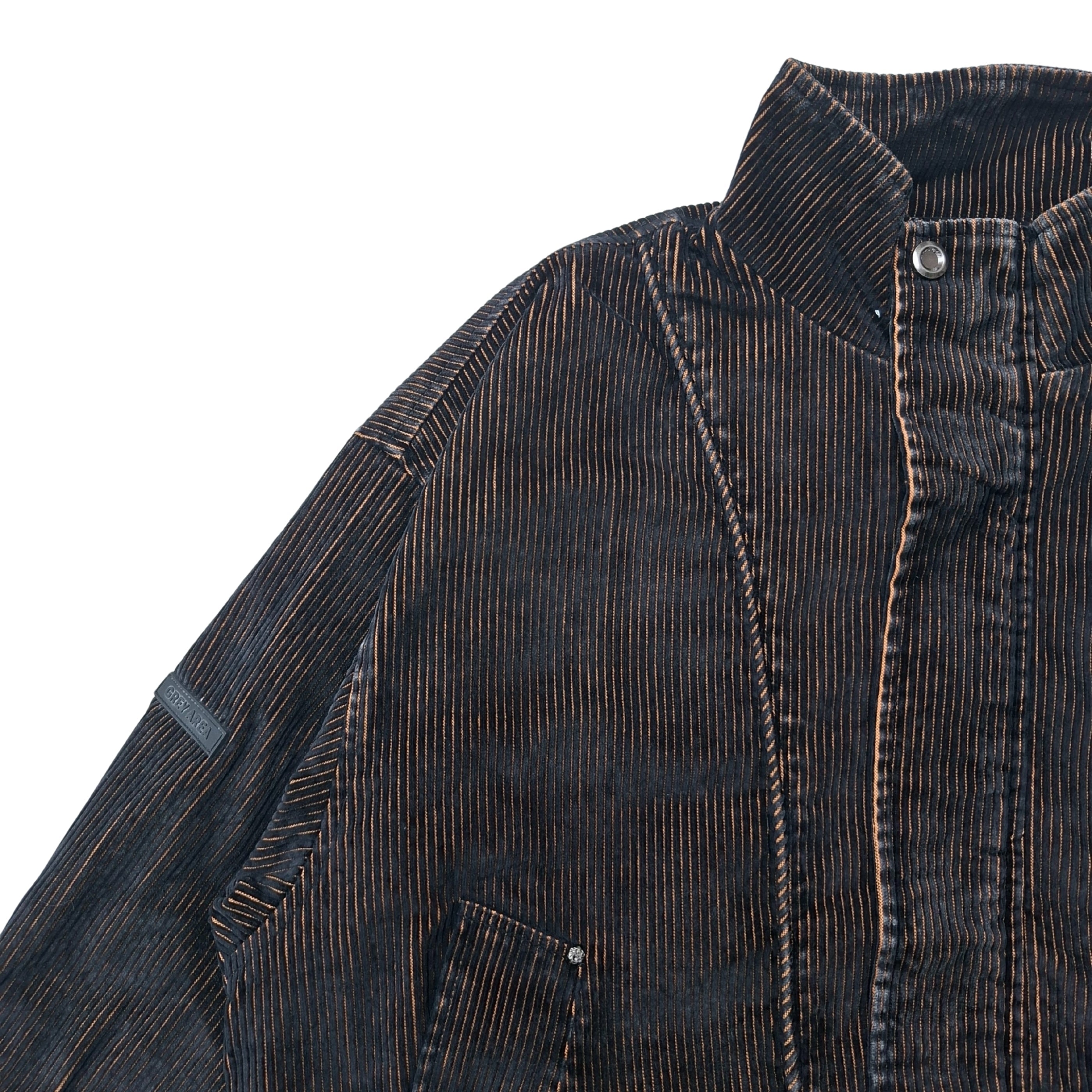 STRUCTURED CORDUROY JACKET - BROWN