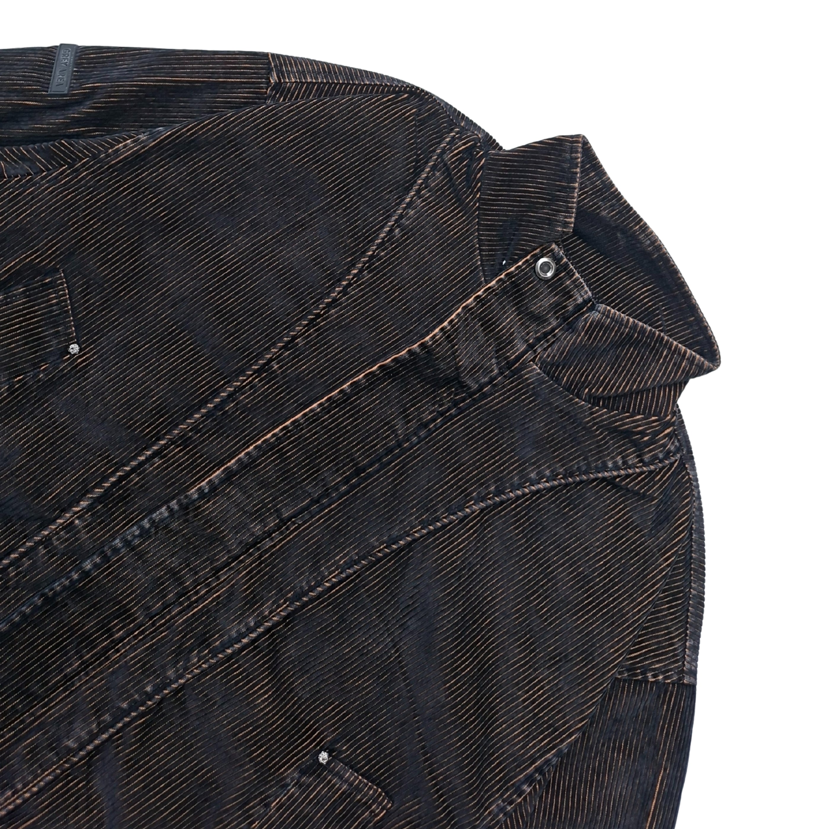 STRUCTURED CORDUROY JACKET - BROWN