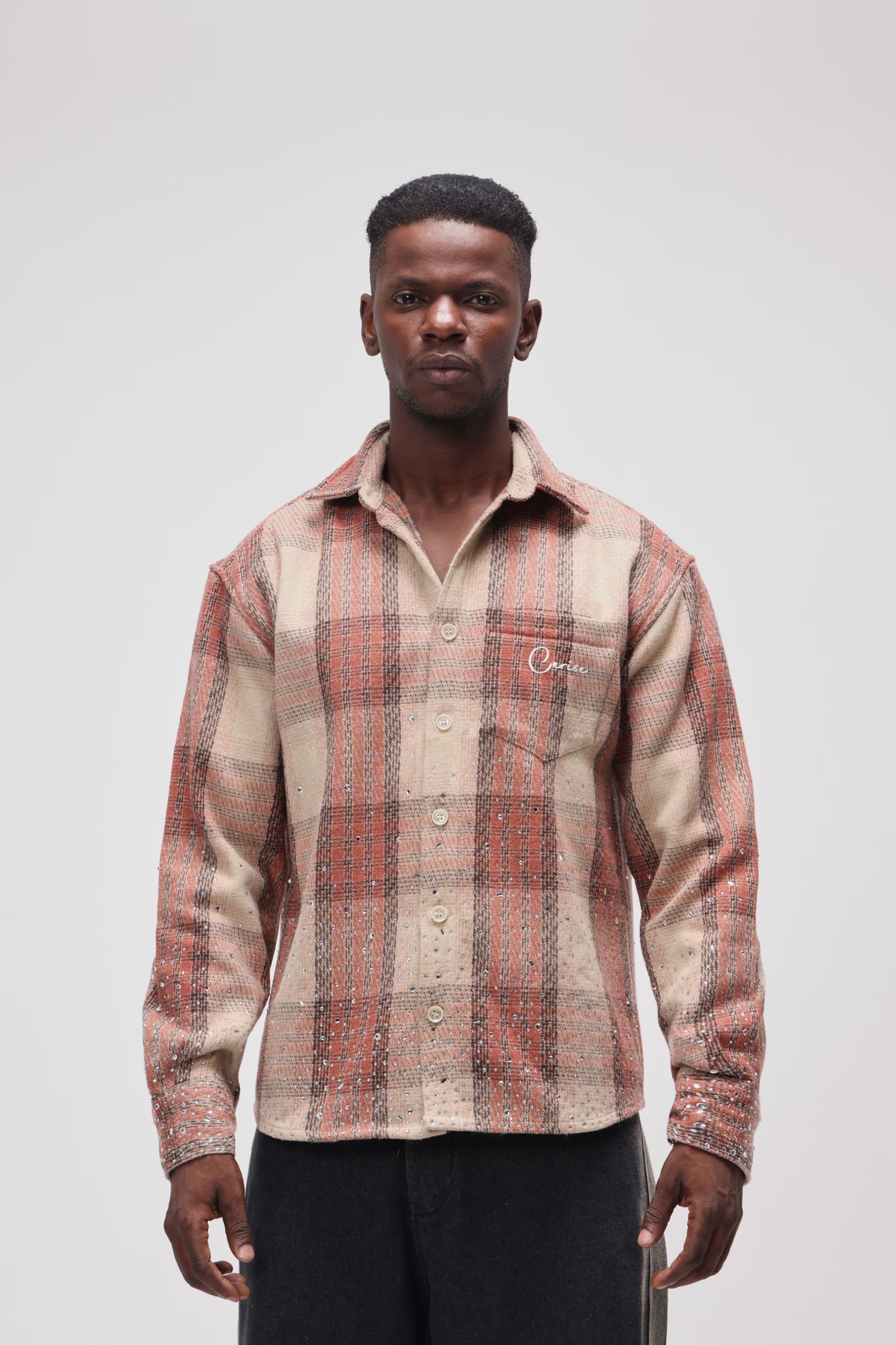 CERISE RHINESTONE FLANNEL